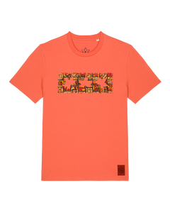 bio-unisex-medium fit-tshirt-t(h)ree leafes drift 2-sttu169-mandarine-front