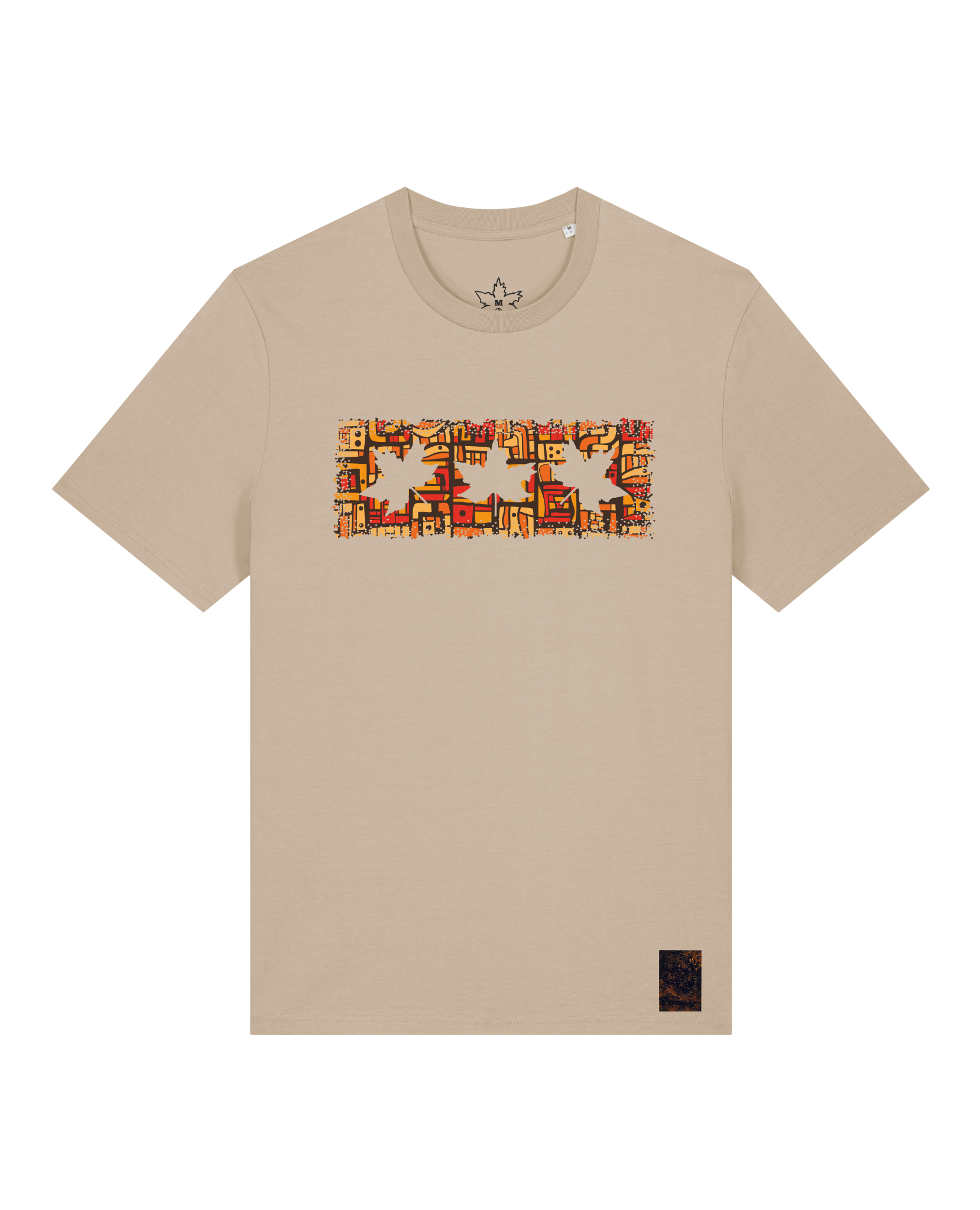 bio-unisex-medium fit-tshirt-t(h)ree leafes drift 2-sttu169-treibsand-front