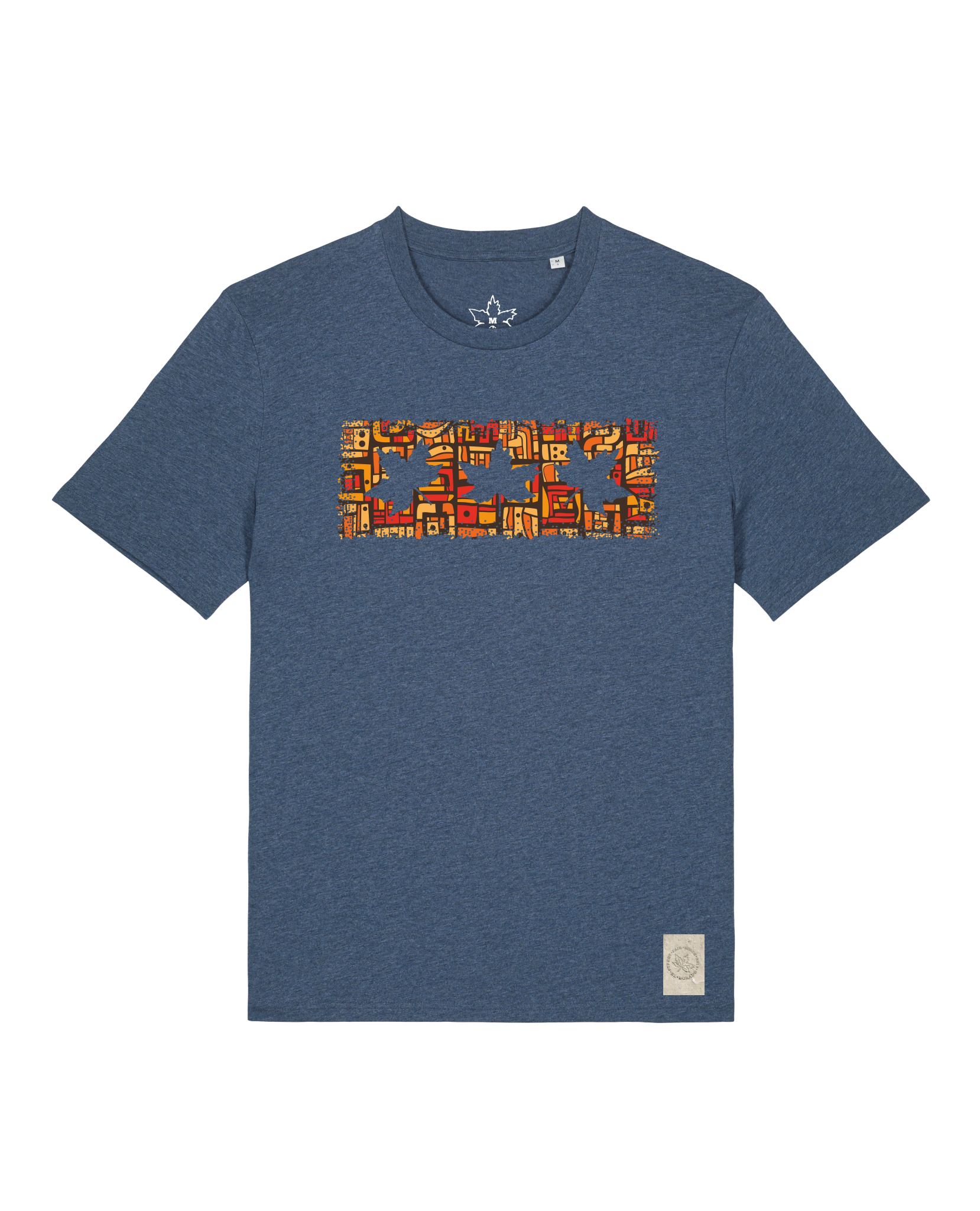 bio-unisex-medium fit-tshirt-t(h)ree leafes drift 2-sttu169-walblau-front