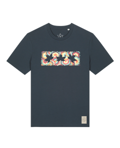 bio-unisex-medium fit-tshirt-t(h)ree leafes drift 3-sttu169-blaubeernacht-front