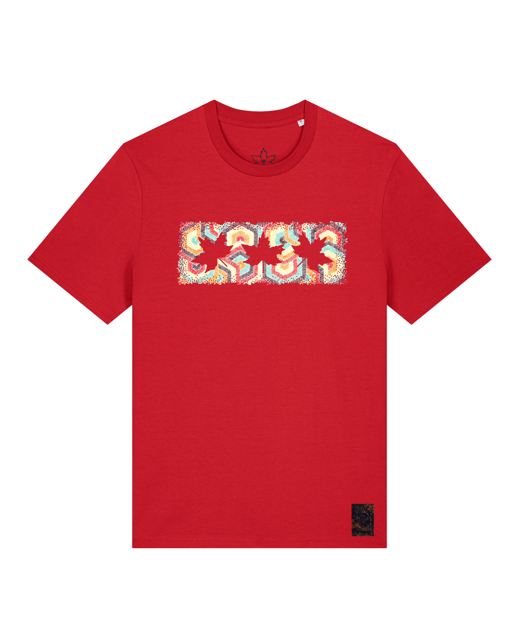 bio-unisex-medium fit-tshirt-t(h)ree leafes drift 3-sttu169-erdbeere-front
