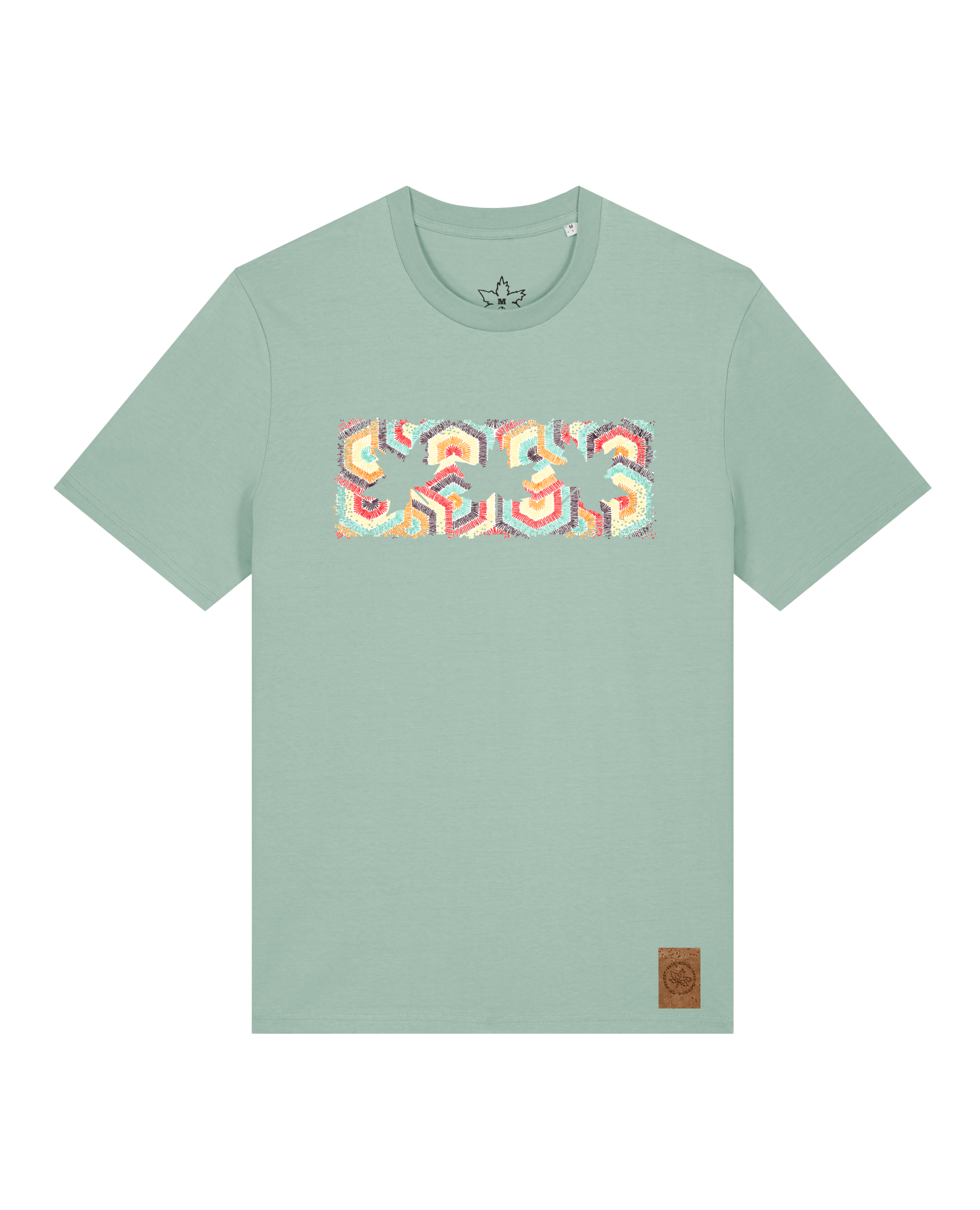 bio-unisex-medium fit-tshirt-t(h)ree leafes drift 3-sttu169-eukalyptus-front