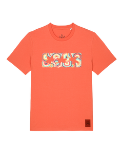 bio-unisex-medium fit-tshirt-t(h)ree leafes drift 3-sttu169-mandarine-front