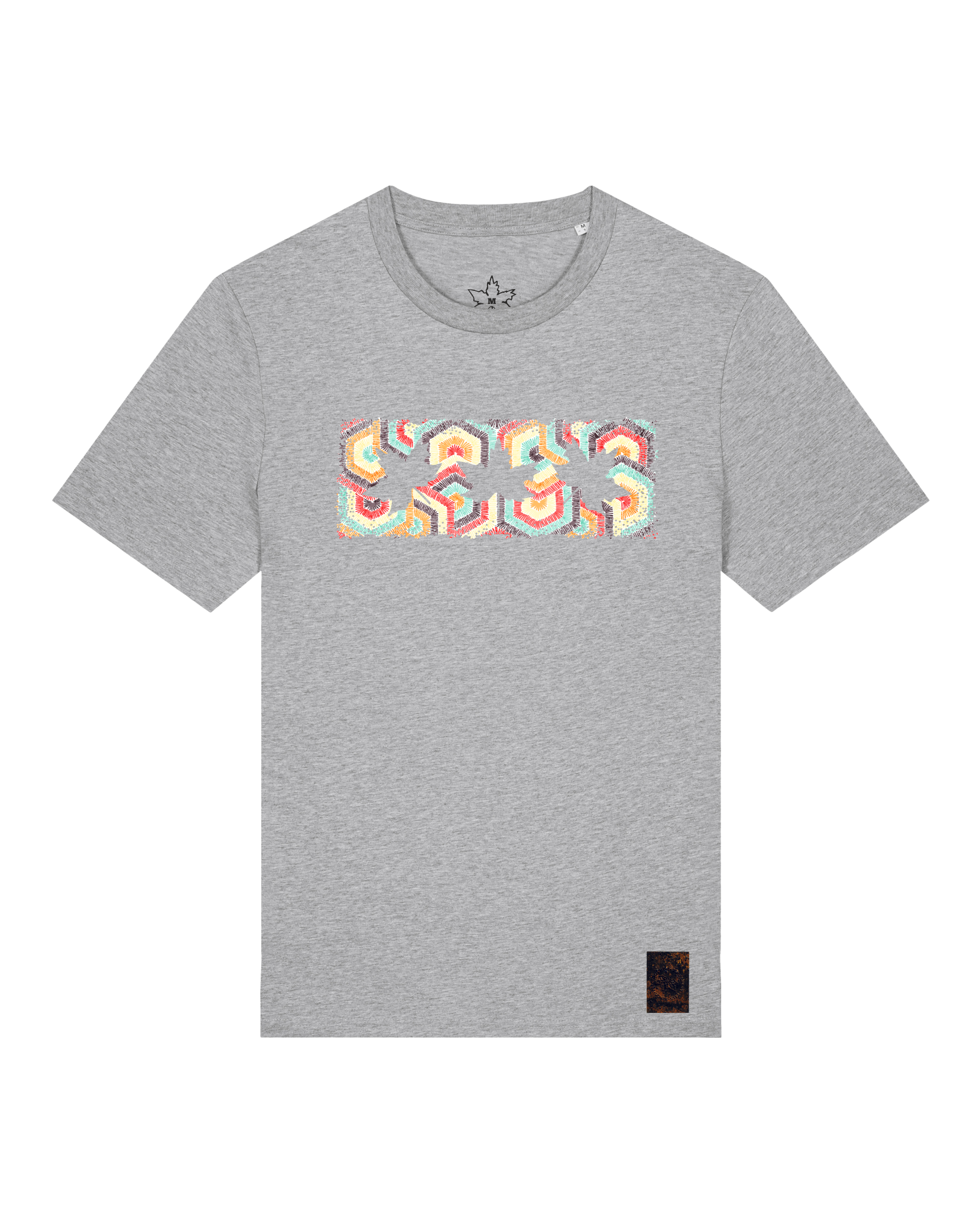 bio-unisex-medium fit-tshirt-t(h)ree leafes drift 3-sttu169-mausgrau-front