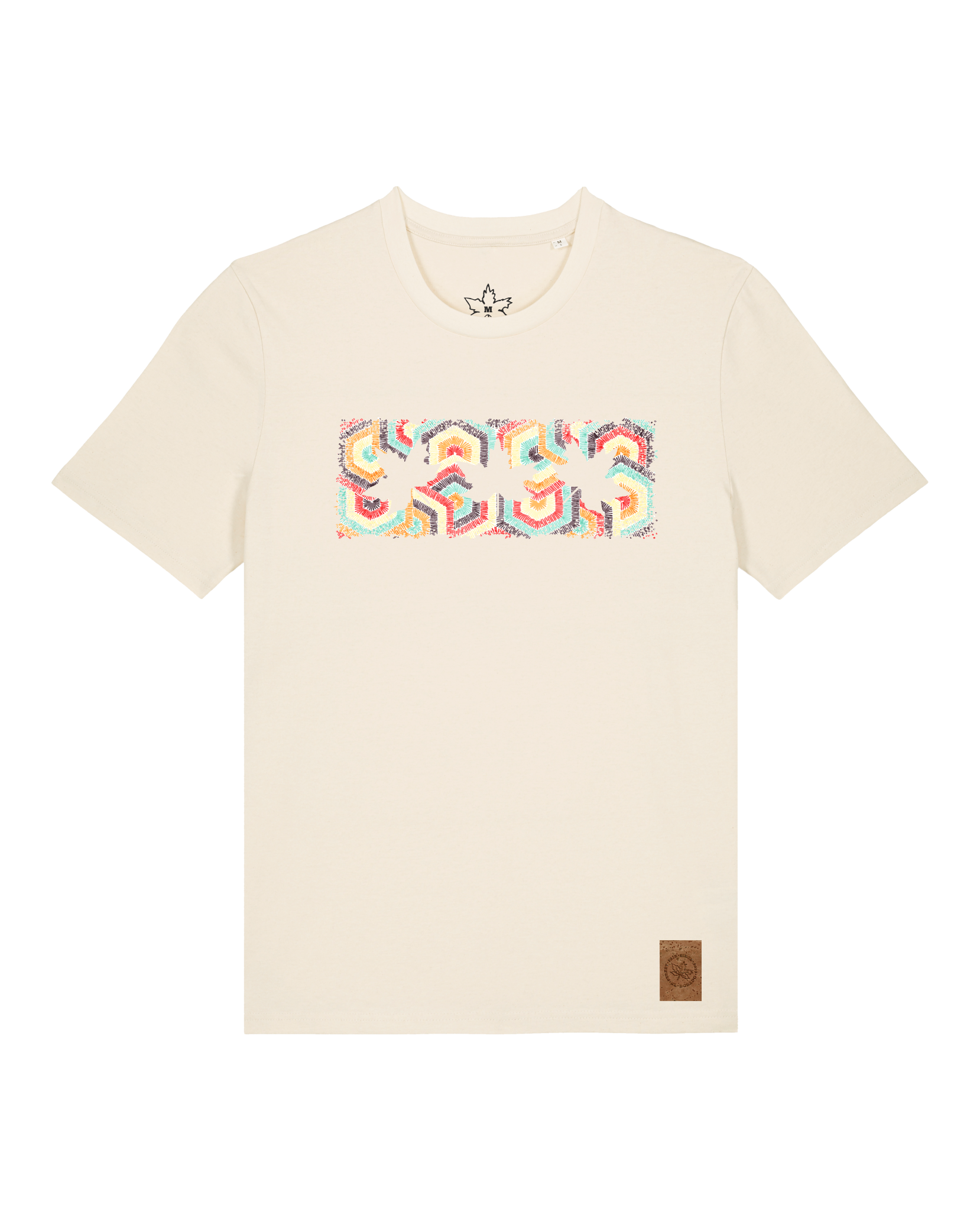 bio-unisex-medium fit-tshirt-t(h)ree leafes drift 3-sttu169-natur-front