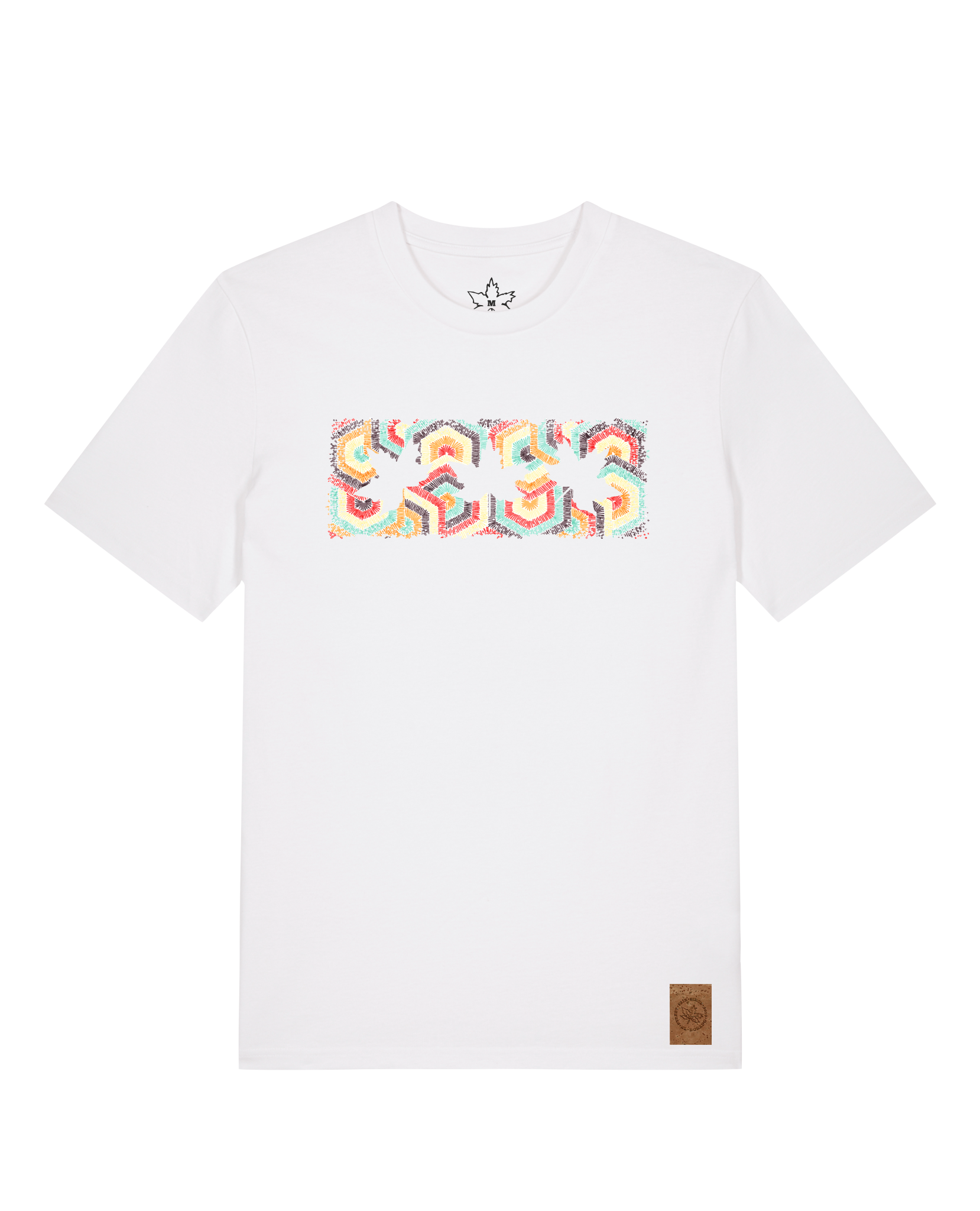 bio-unisex-medium fit-tshirt-t(h)ree leafes drift 3-sttu169-weiß-front