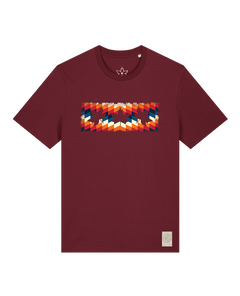 bio-unisex-medium fit-tshirt-t(h)ree leafes drift 4-sttu169-burgunder rot-front