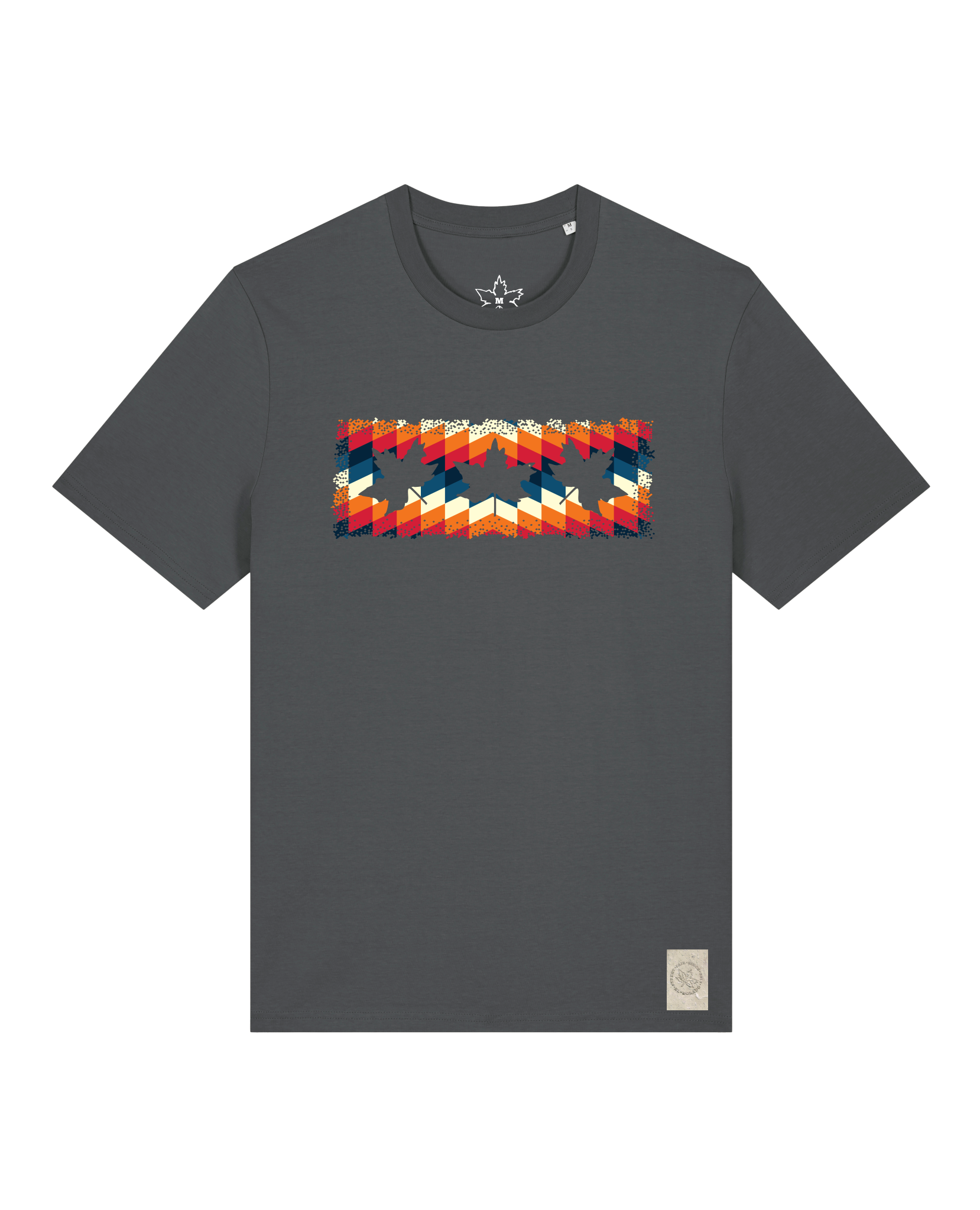 bio-unisex-medium fit-tshirt-t(h)ree leafes drift 4-sttu169-eisen-front