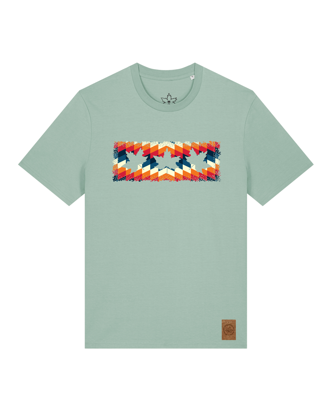 bio-unisex-medium fit-tshirt-t(h)ree leafes drift 4-sttu169-eukalyptus-front