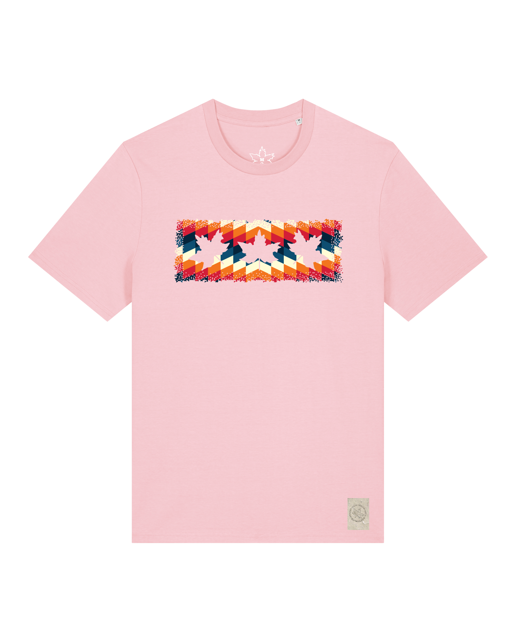 bio-unisex-medium fit-tshirt-t(h)ree leafes drift 4-sttu169-flamingo-front