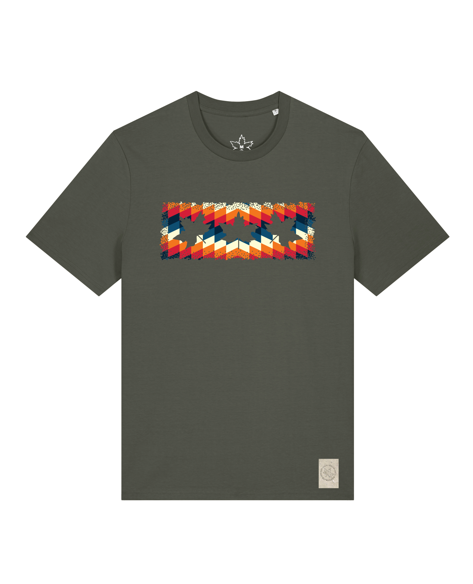 bio-unisex-medium fit-tshirt-t(h)ree leafes drift 4-sttu169-grunkohl-front