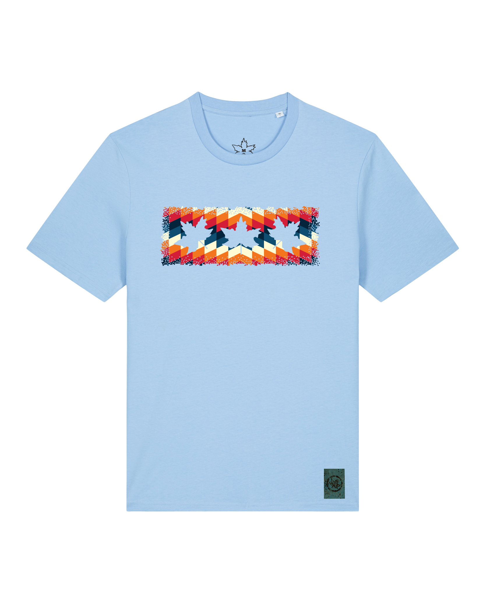 bio-unisex-medium fit-tshirt-t(h)ree leafes drift 4-sttu169-lagune-front