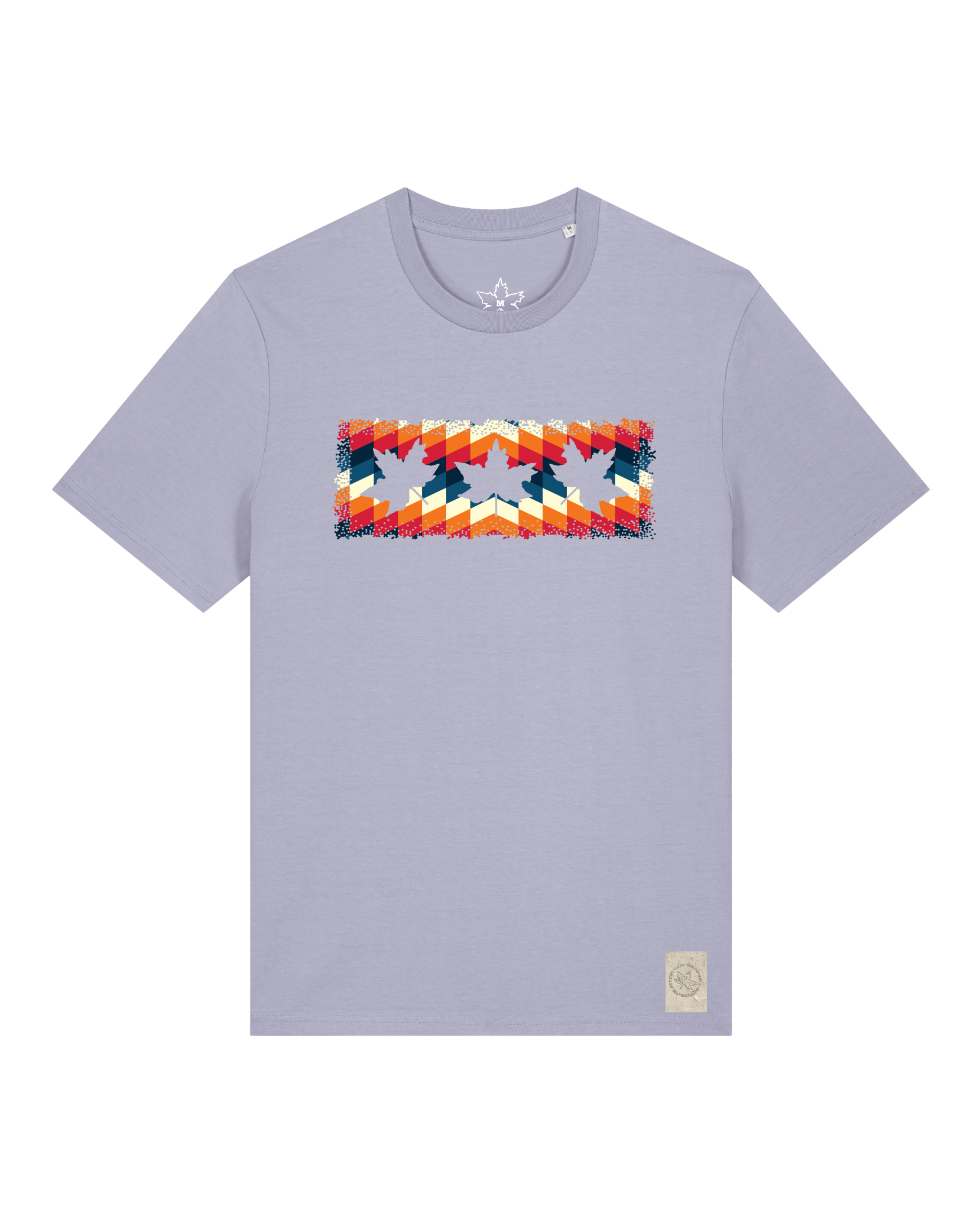 bio-unisex-medium fit-tshirt-t(h)ree leafes drift 4-sttu169-lavender-front