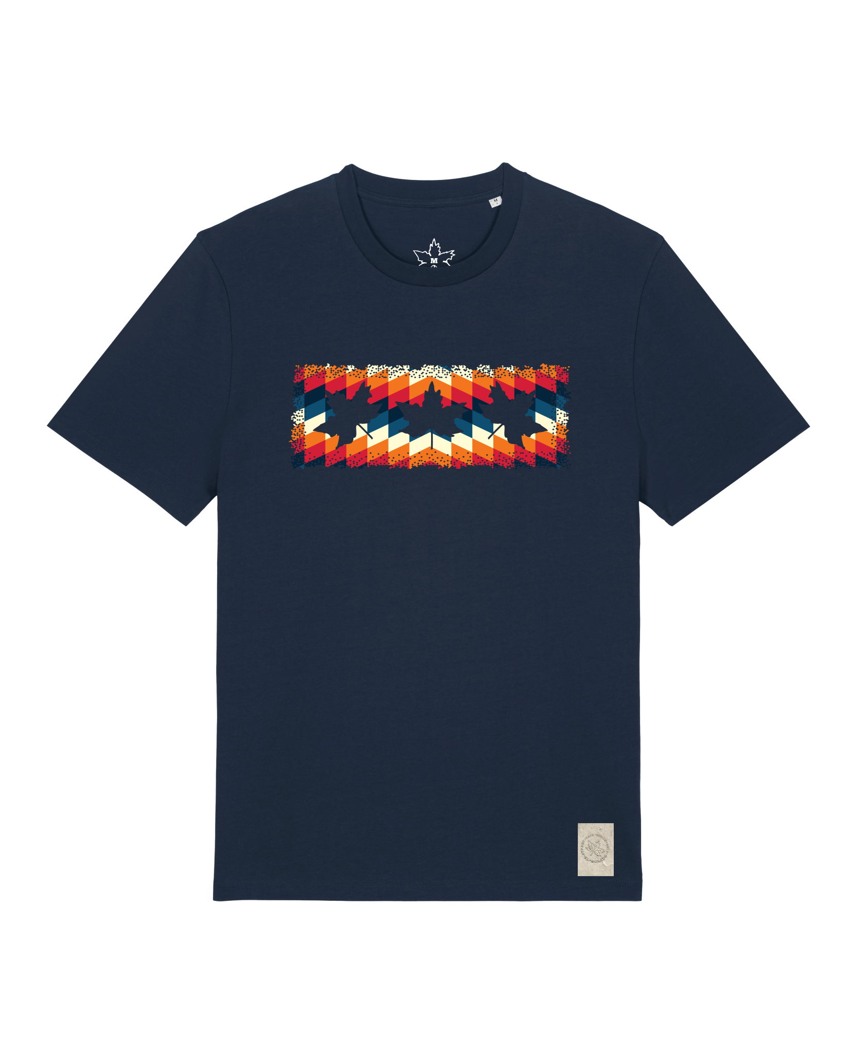 bio-unisex-medium fit-tshirt-t(h)ree leafes drift 4-sttu169-marine-front