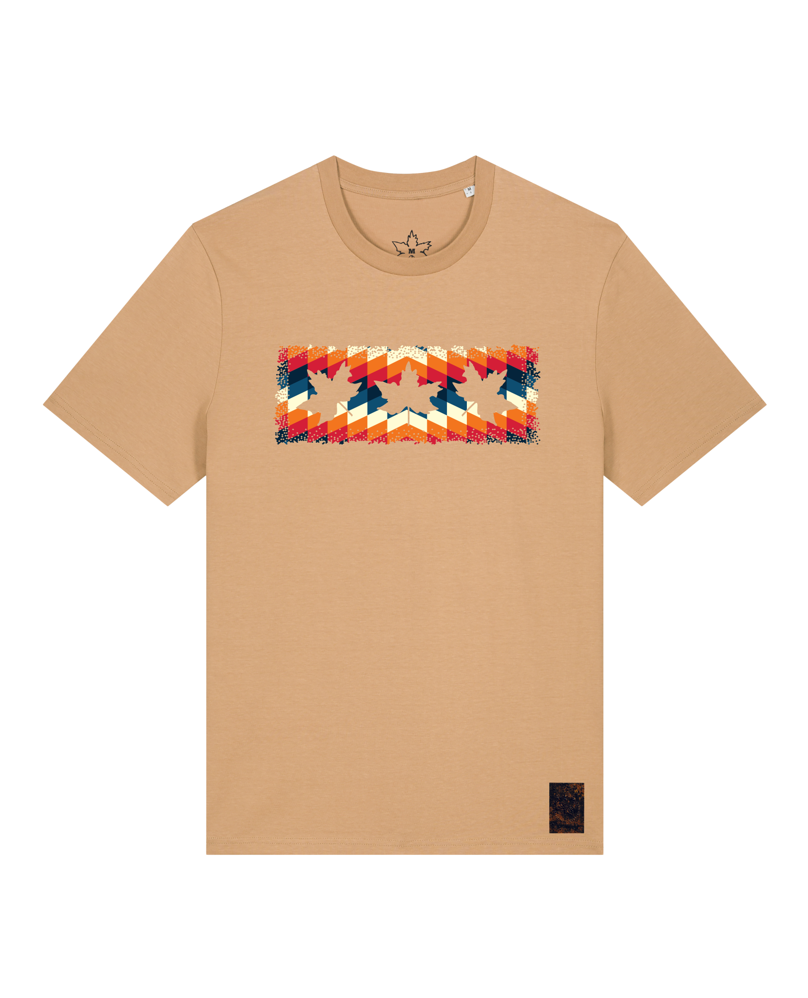 bio-unisex-medium fit-tshirt-t(h)ree leafes drift 4-sttu169-meersand-front