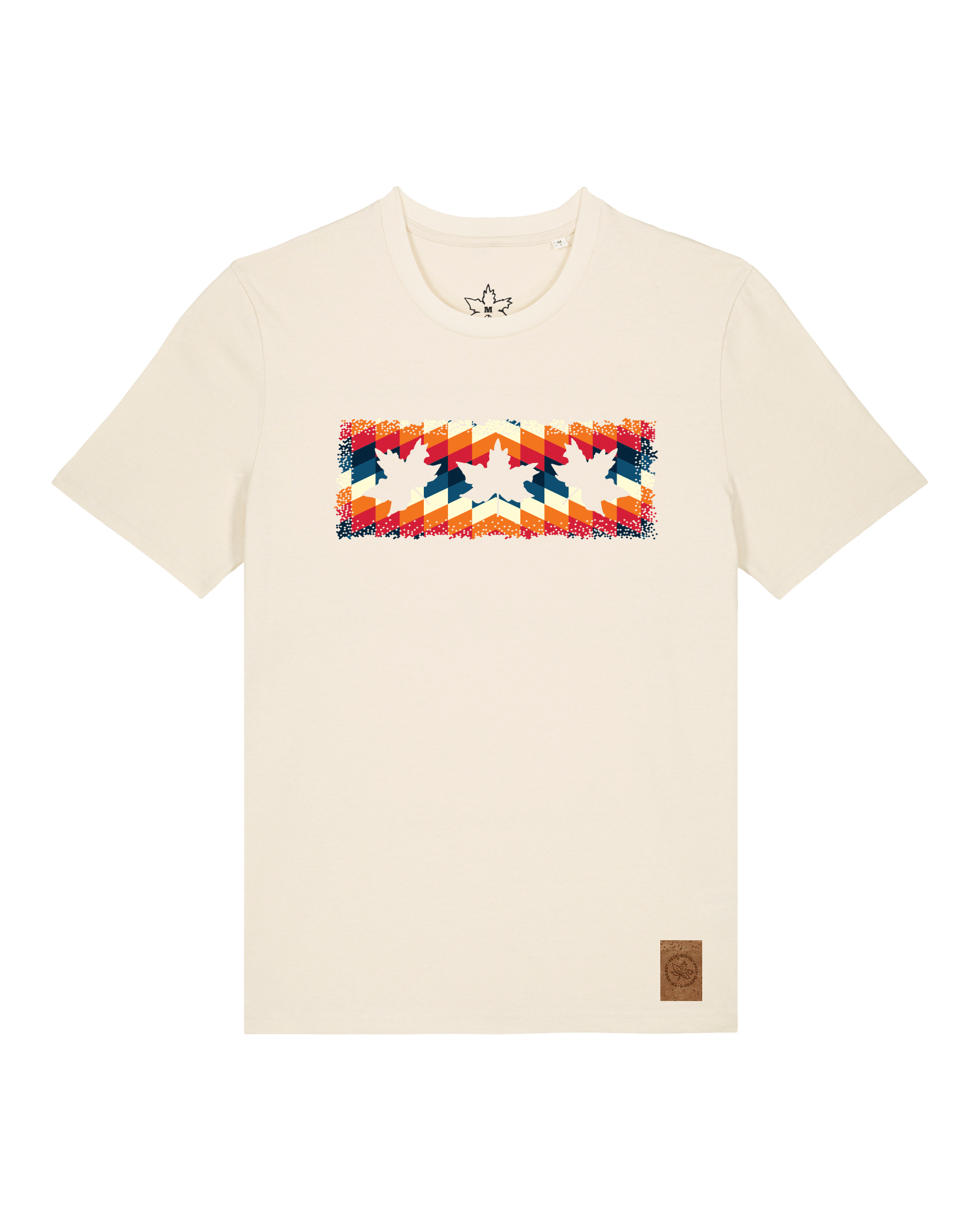 bio-unisex-medium fit-tshirt-t(h)ree leafes drift 4-sttu169-natur-front