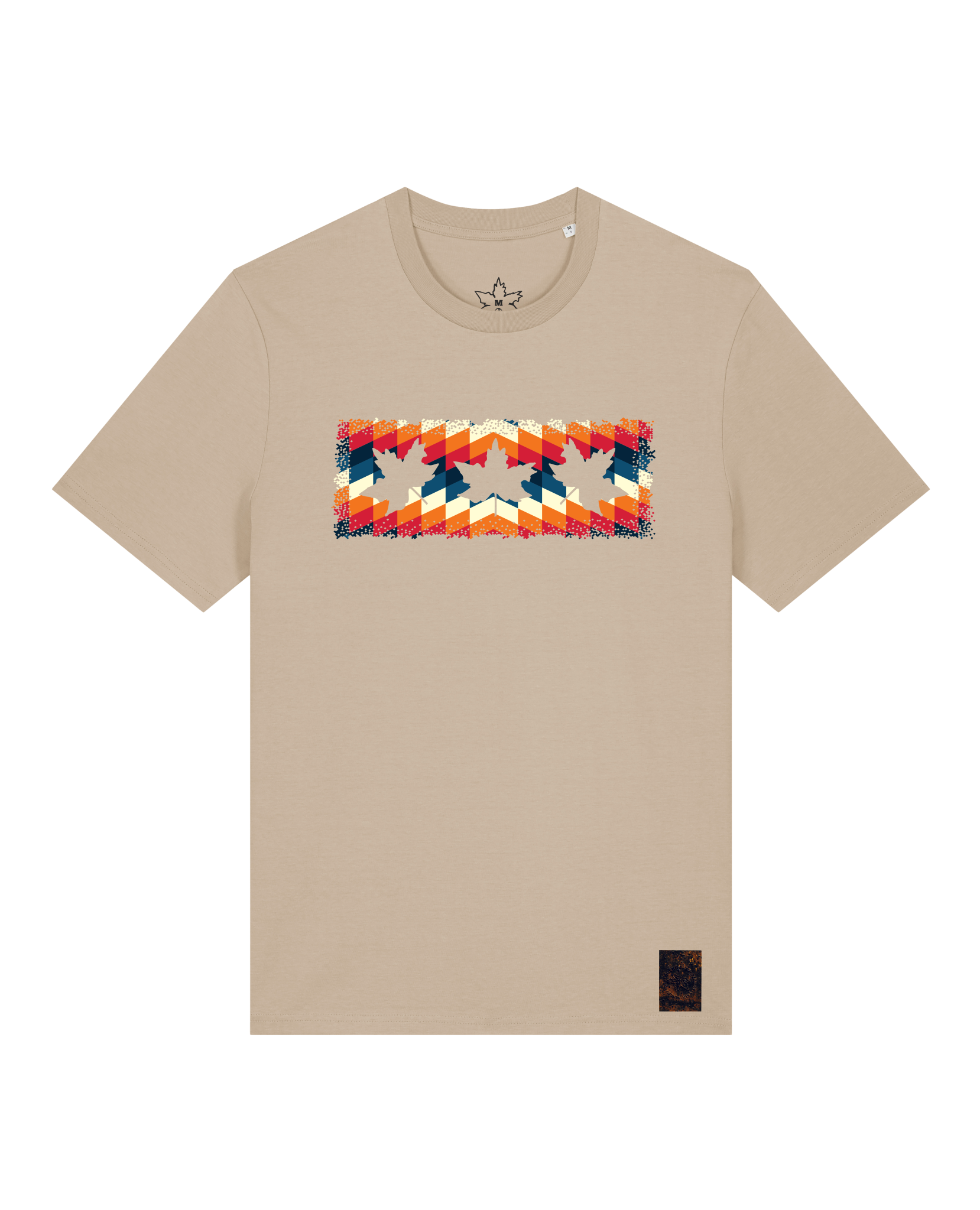 bio-unisex-medium fit-tshirt-t(h)ree leafes drift 4-sttu169-treibsand-front