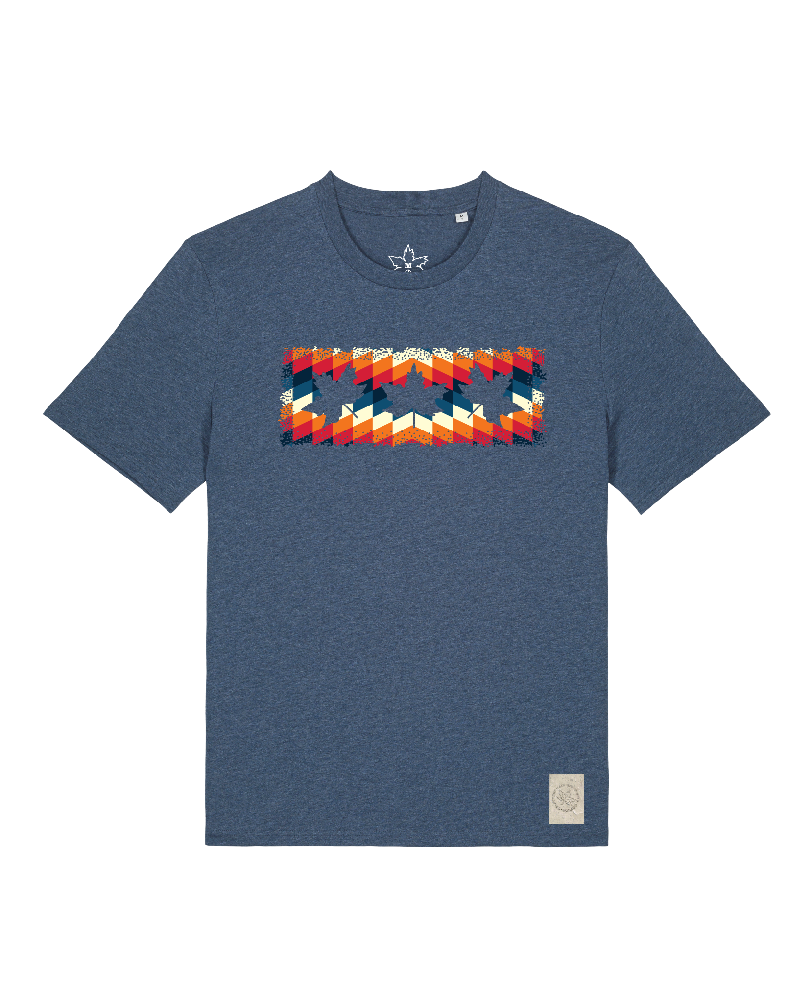 bio-unisex-medium fit-tshirt-t(h)ree leafes drift 4-sttu169-walblau-front