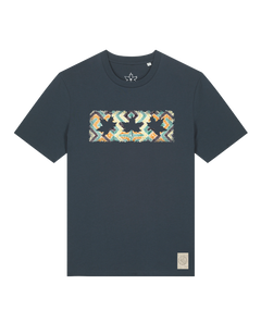 bio-unisex-medium fit-tshirt-t(h)ree leafes drift 5-sttu169-blaubeernacht-front