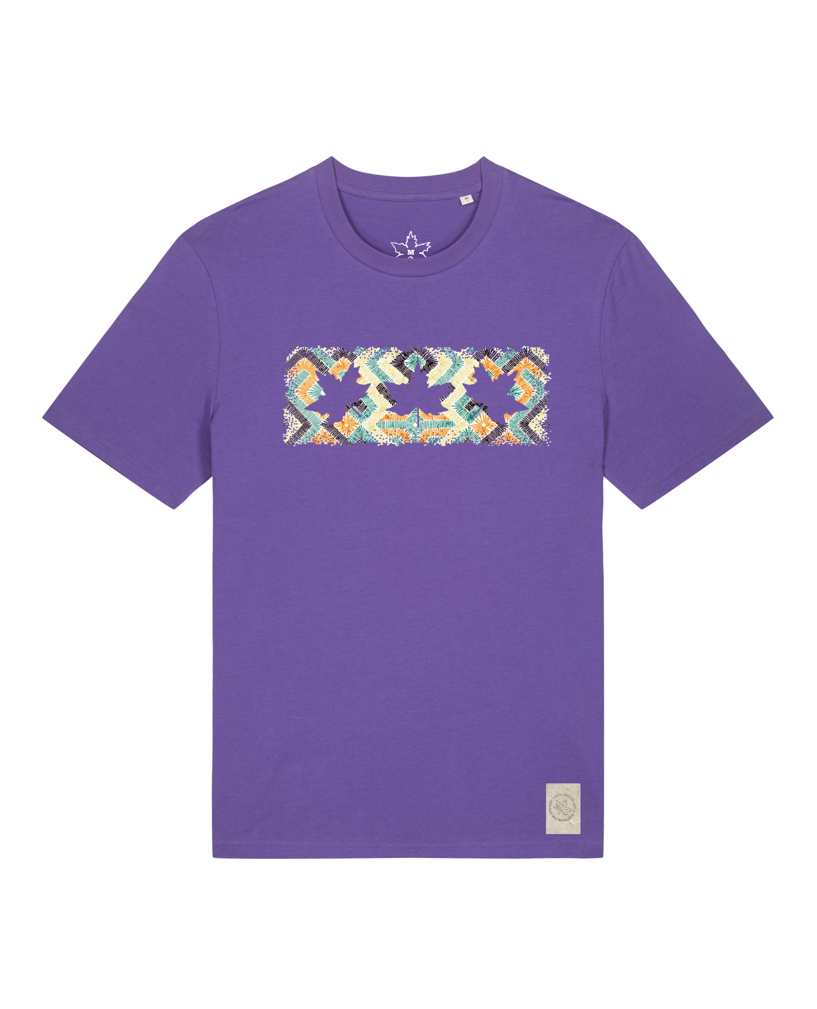 bio-unisex-medium fit-tshirt-t(h)ree leafes drift 5-sttu169-blaukraut-front