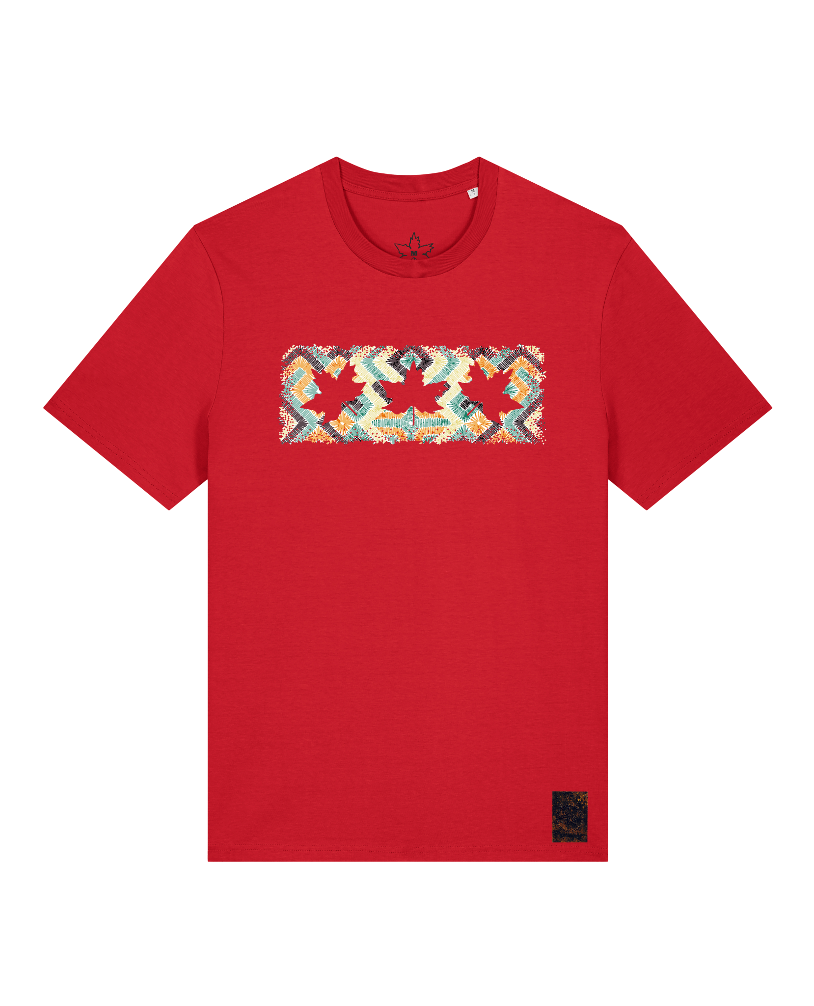 bio-unisex-medium fit-tshirt-t(h)ree leafes drift 5-sttu169-erdbeere-front