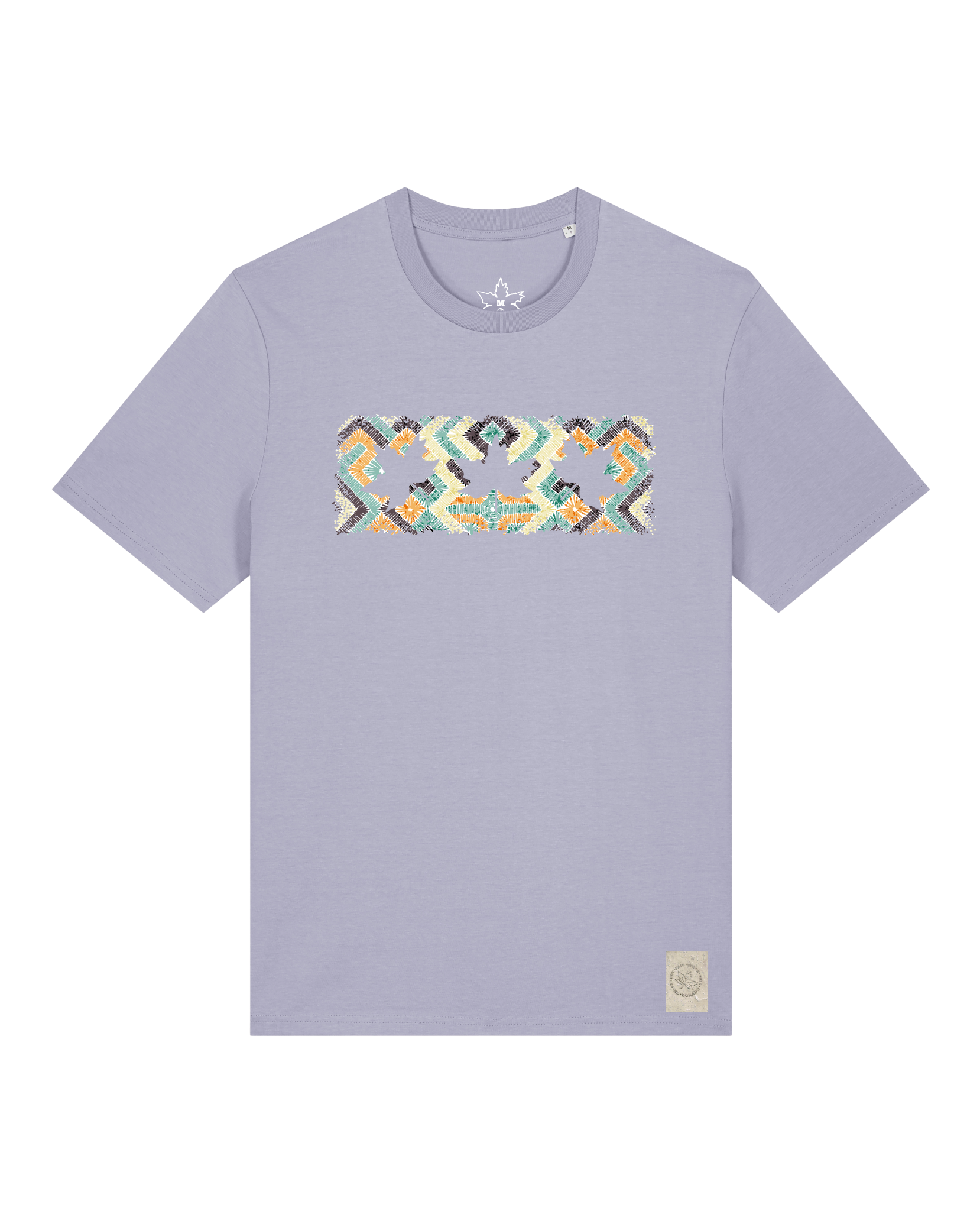 bio-unisex-medium fit-tshirt-t(h)ree leafes drift 5-sttu169-lavender-front