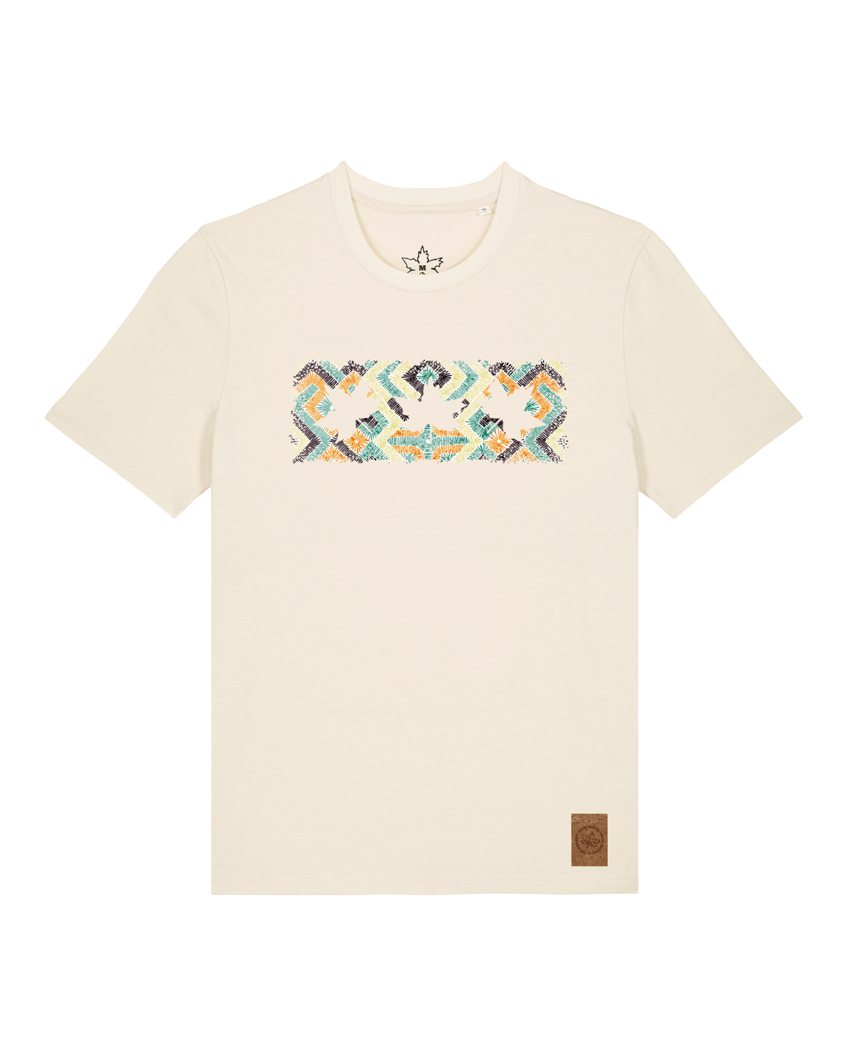 bio-unisex-medium fit-tshirt-t(h)ree leafes drift 5-sttu169-natur-front