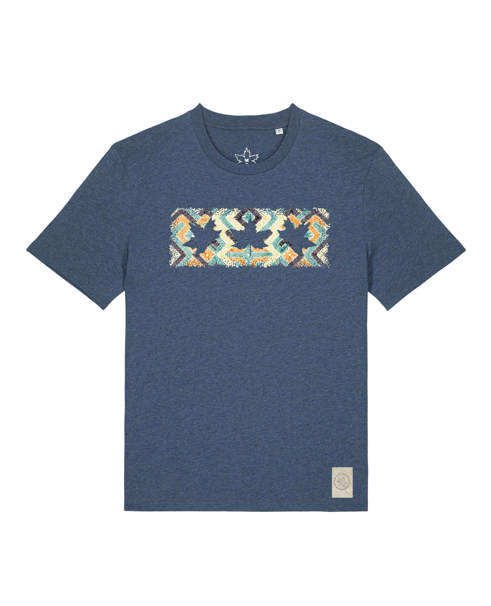 bio-unisex-medium fit-tshirt-t(h)ree leafes drift 5-sttu169-walblau-front