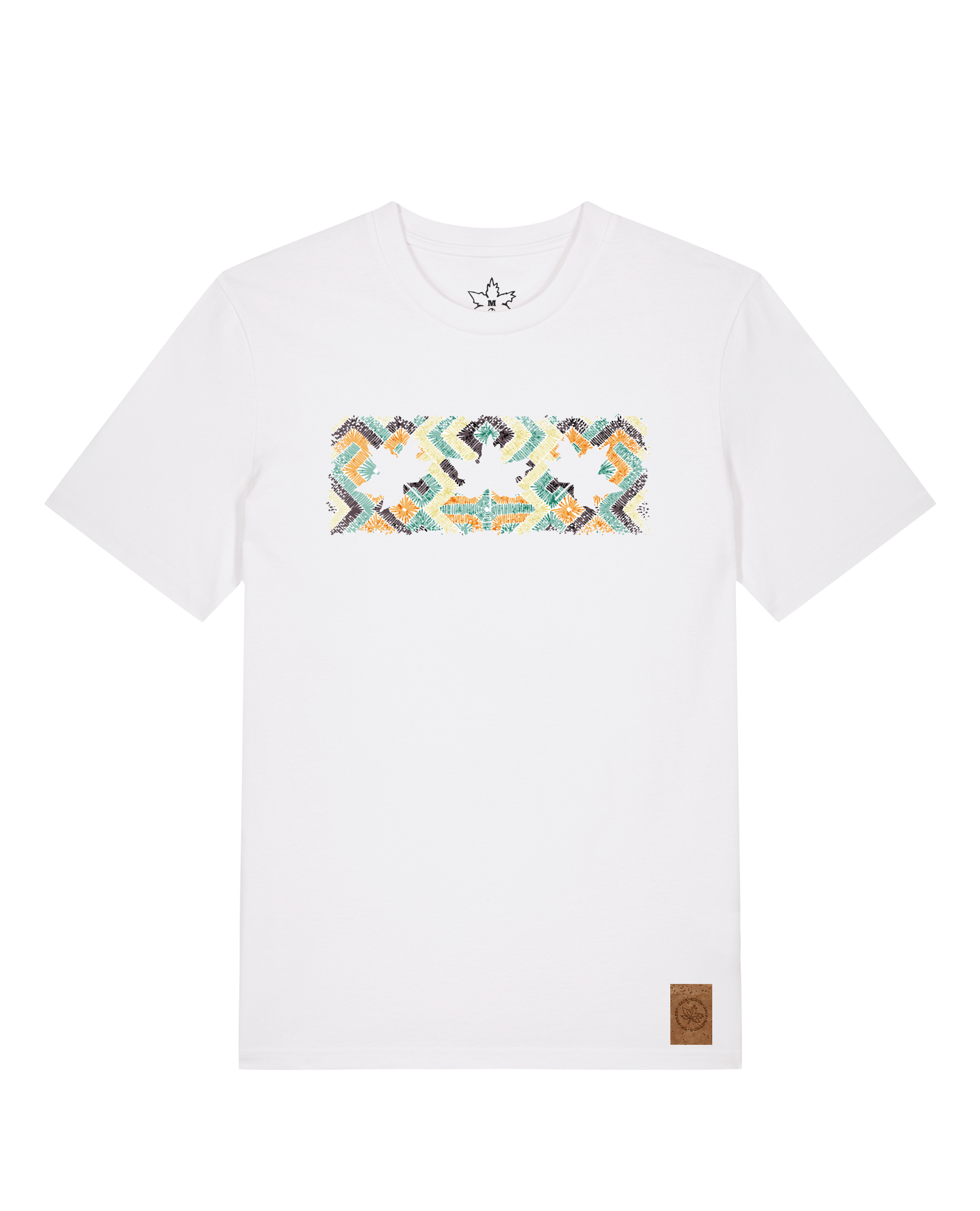 bio-unisex-medium fit-tshirt-t(h)ree leafes drift 5-sttu169-weiß-front