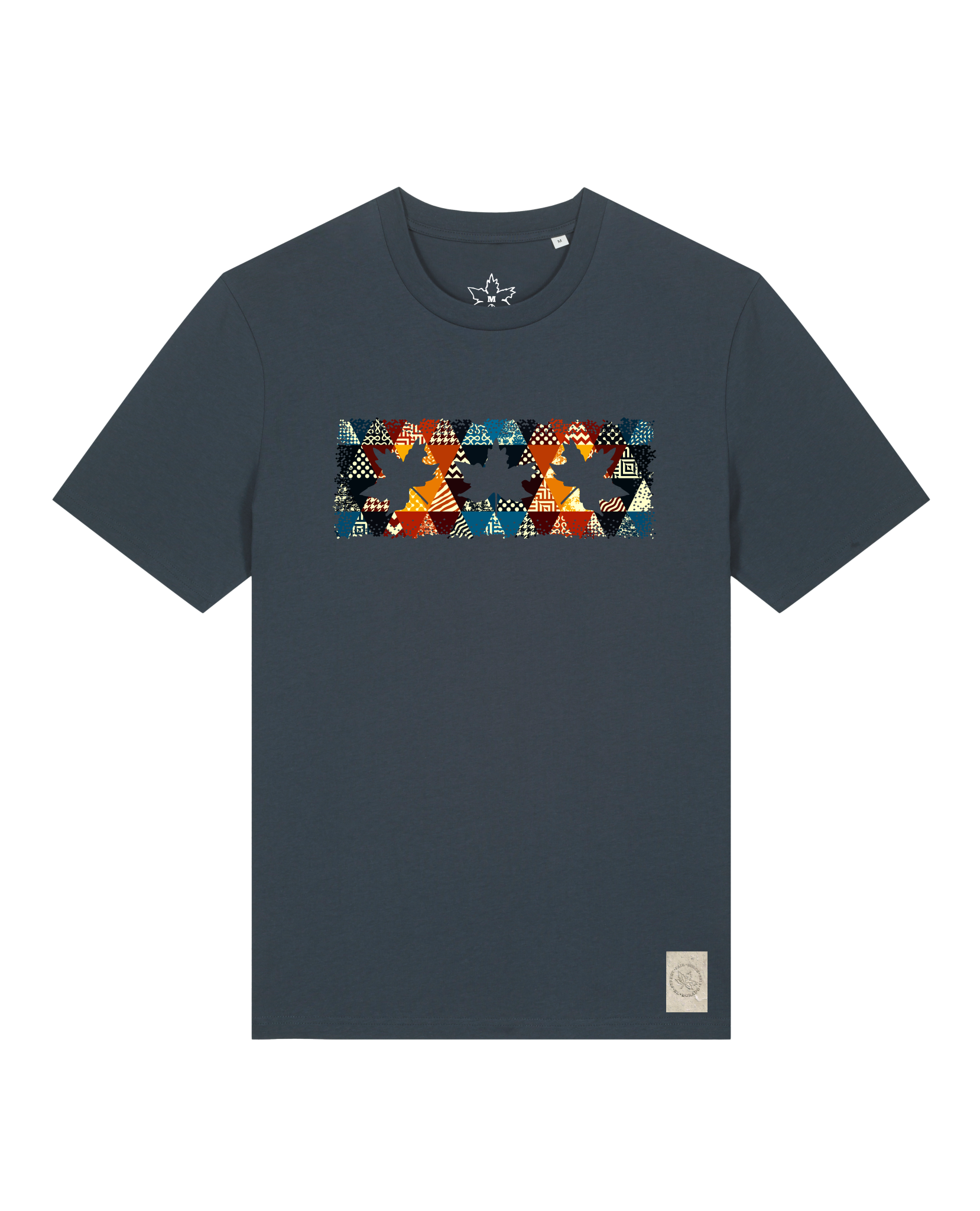 bio-unisex-medium fit-tshirt-t(h)ree leafes drift 6-sttu169-blaubeernacht-front