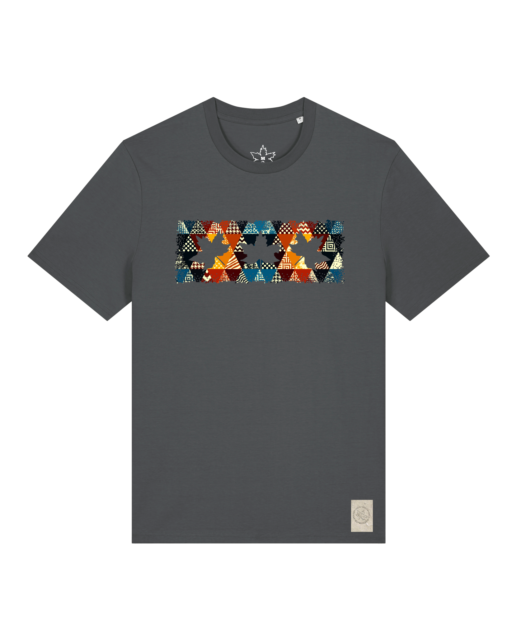 bio-unisex-medium fit-tshirt-t(h)ree leafes drift 6-sttu169-eisen-front