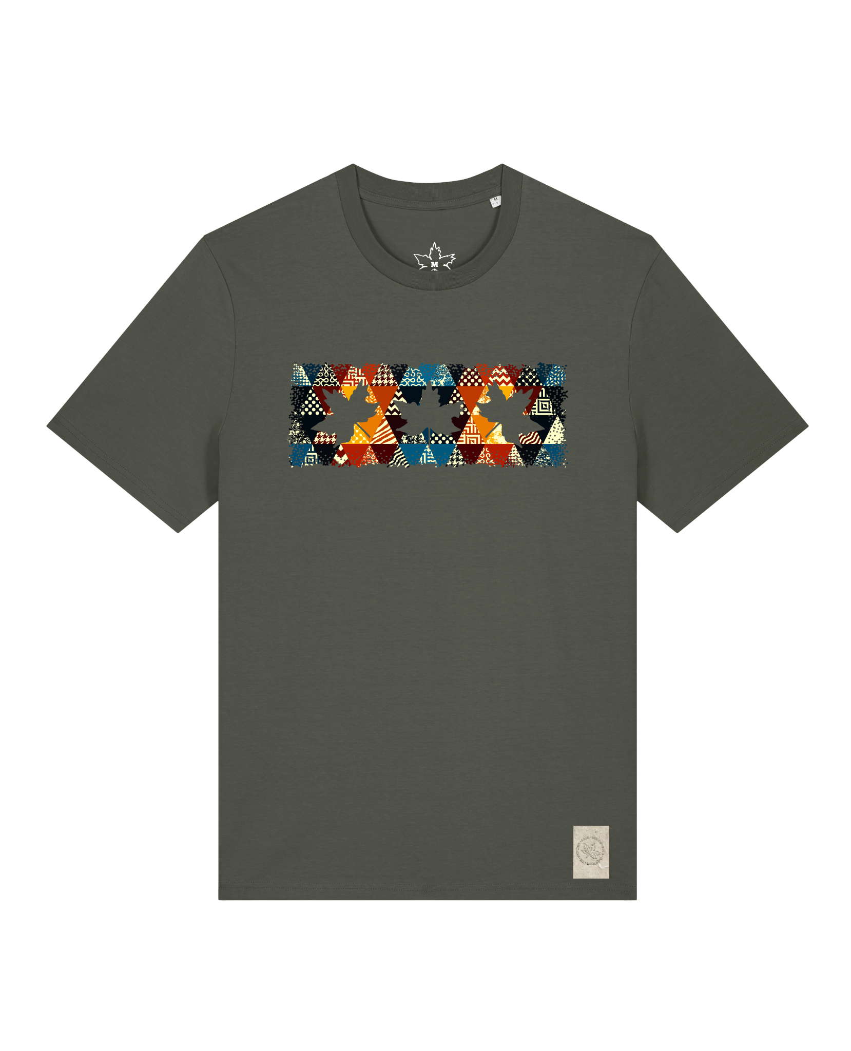 bio-unisex-medium fit-tshirt-t(h)ree leafes drift 6-sttu169-grunkohl-front