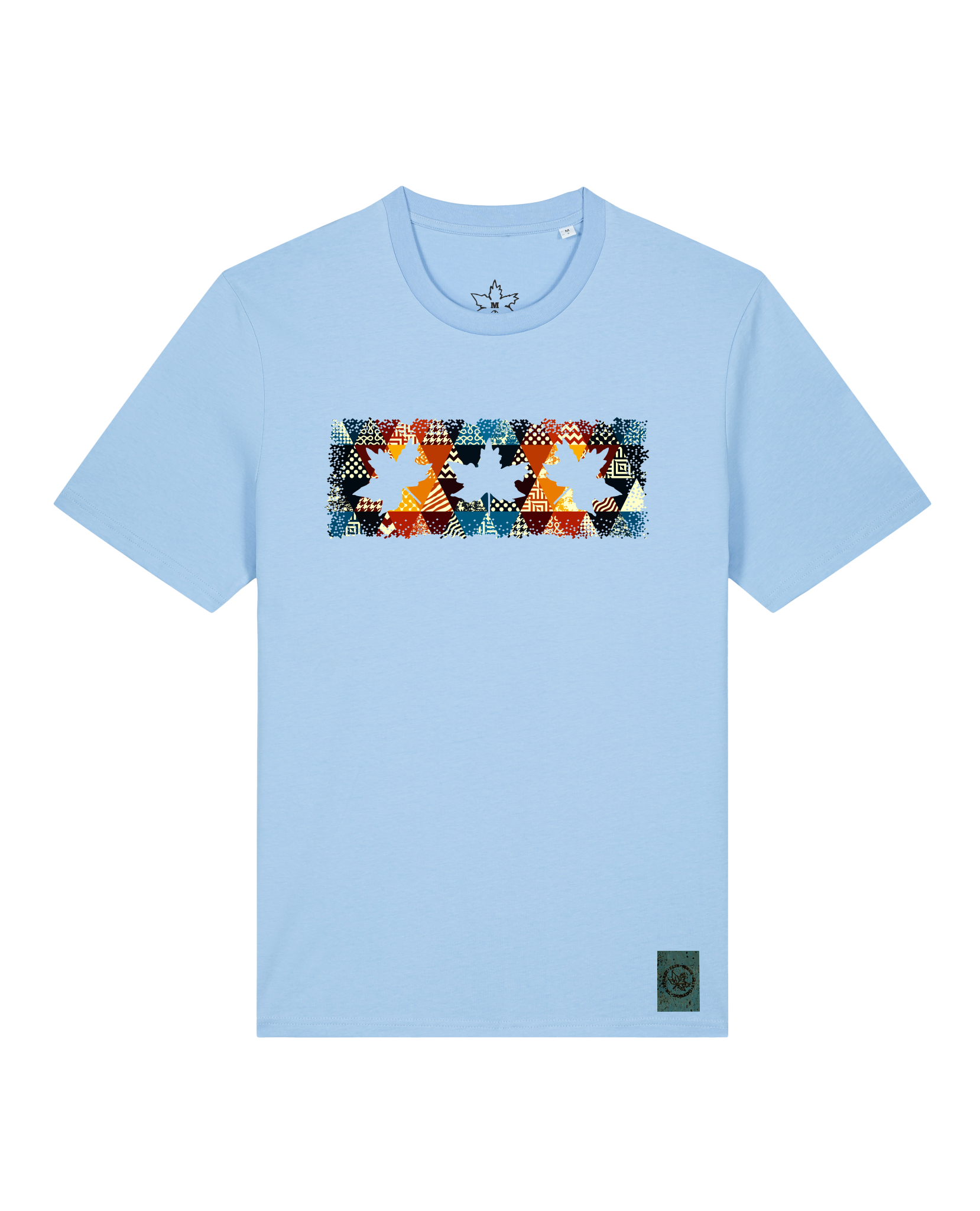 bio-unisex-medium fit-tshirt-t(h)ree leafes drift 6-sttu169-lagune-front