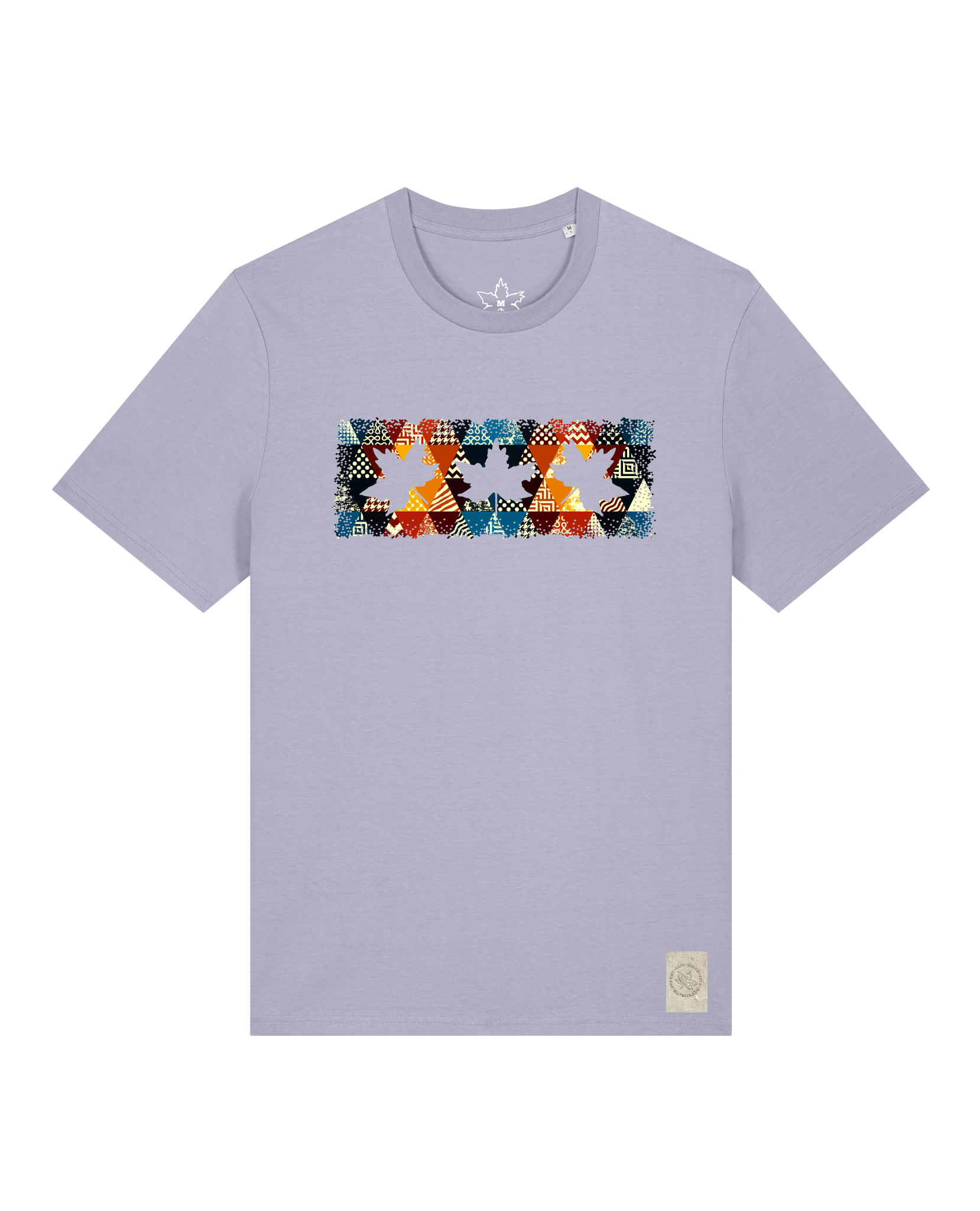 bio-unisex-medium fit-tshirt-t(h)ree leafes drift 6-sttu169-lavender-front