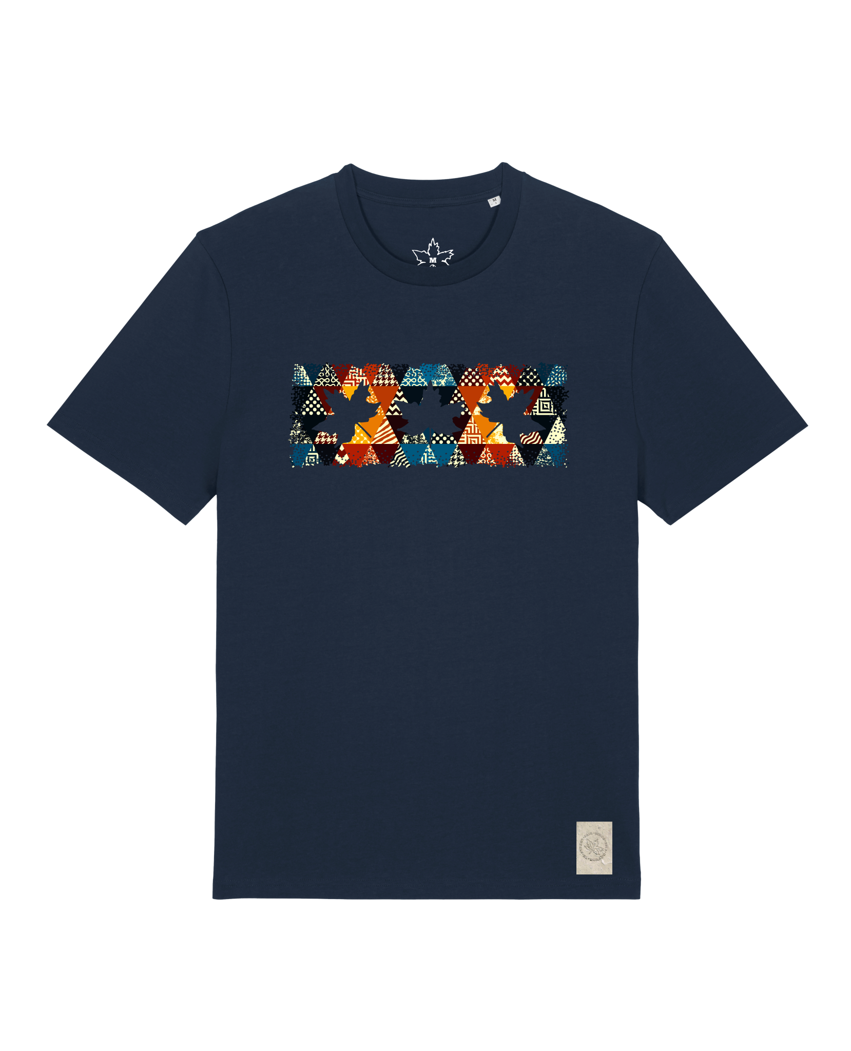 bio-unisex-medium fit-tshirt-t(h)ree leafes drift 6-sttu169-marine-front