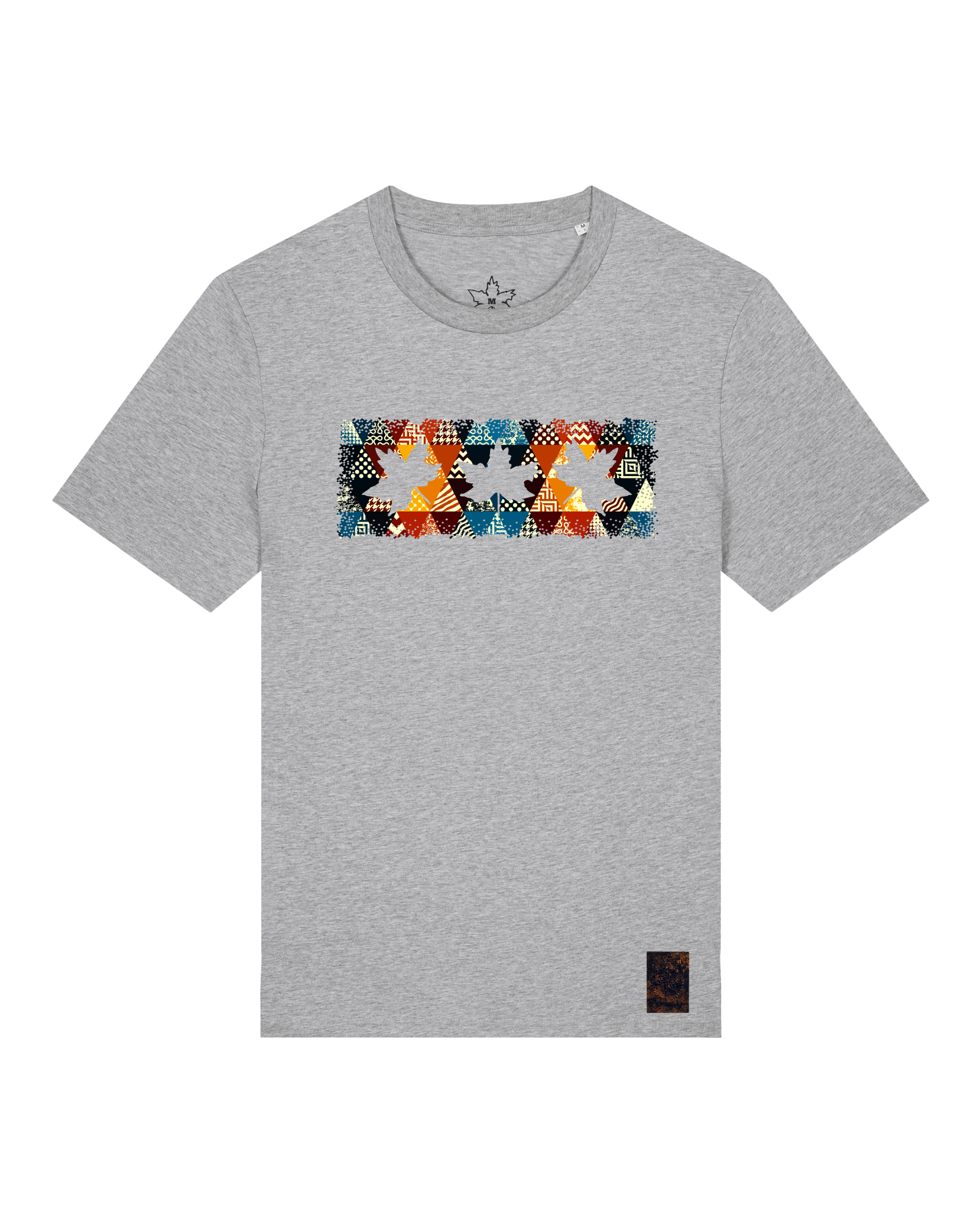 bio-unisex-medium fit-tshirt-t(h)ree leafes drift 6-sttu169-mausgrau-front