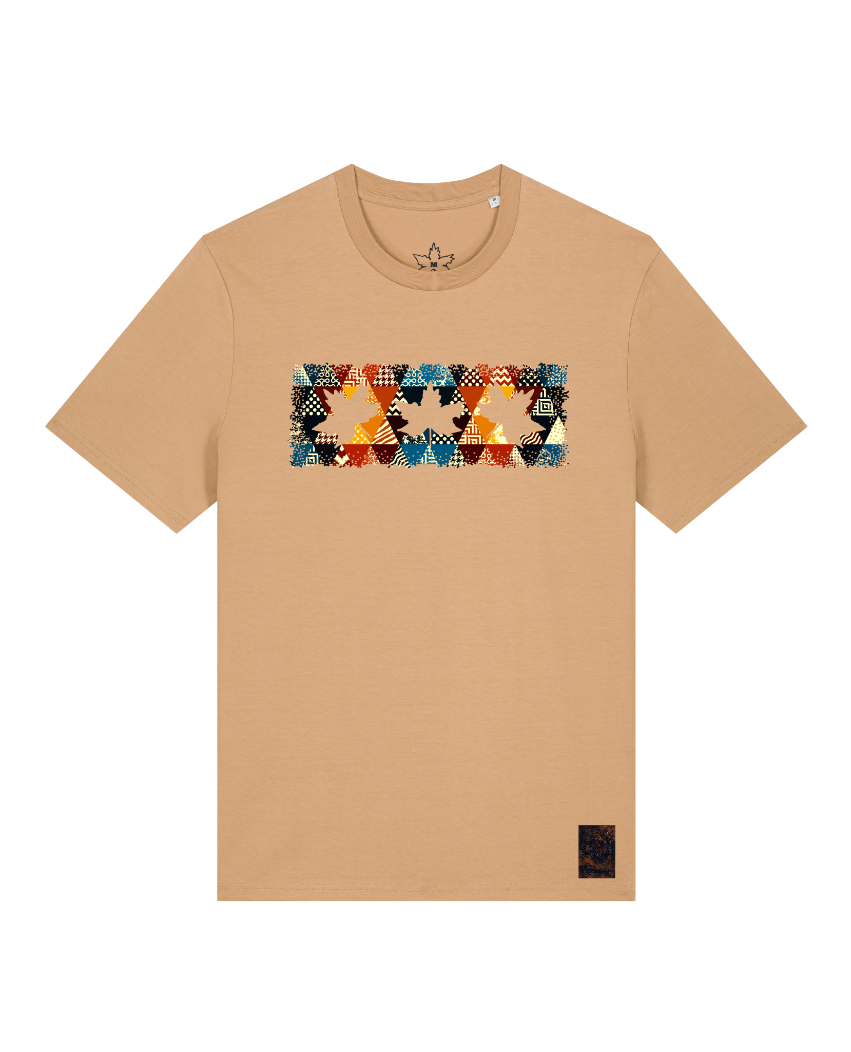 bio-unisex-medium fit-tshirt-t(h)ree leafes drift 6-sttu169-meersand-front