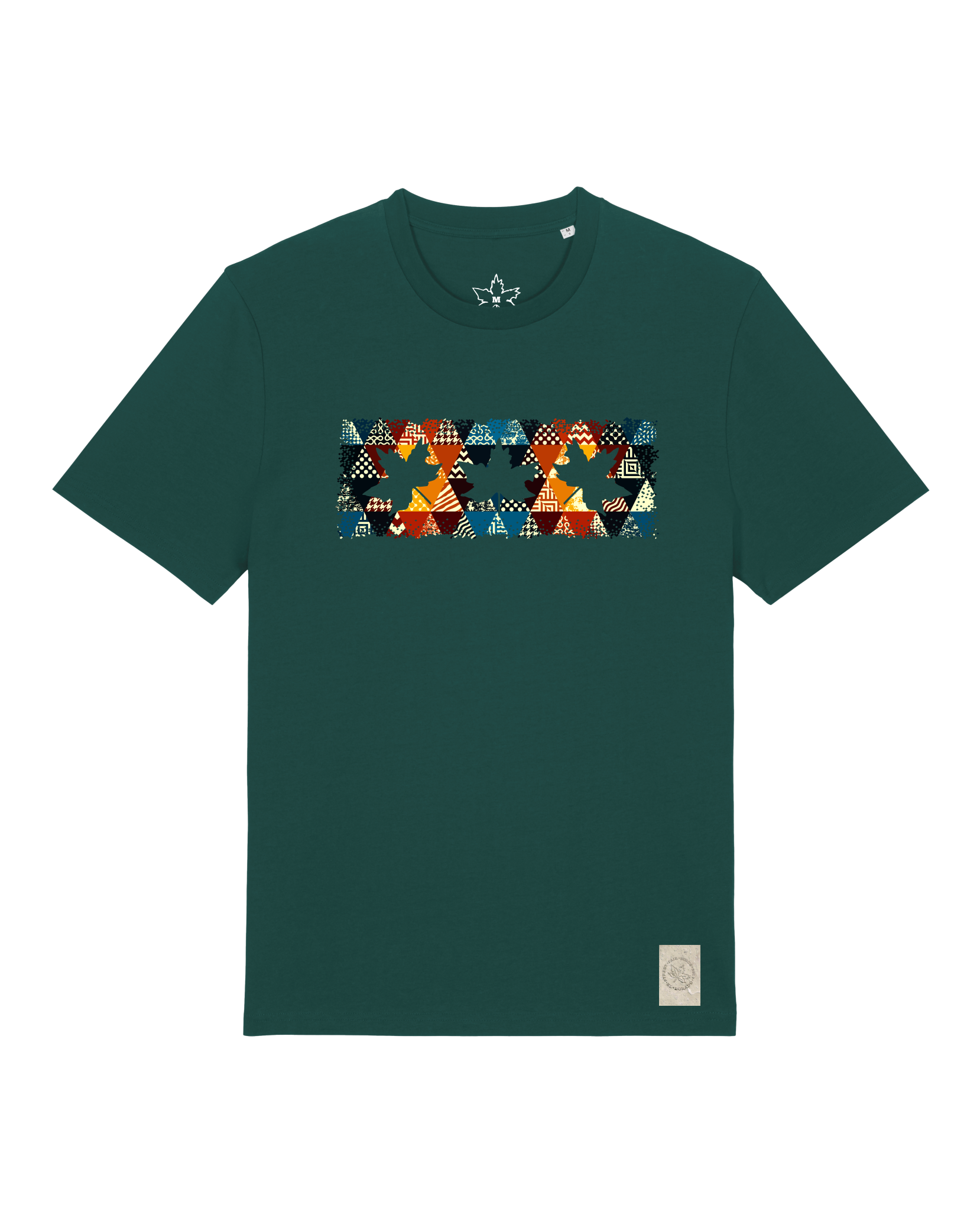 bio-unisex-medium fit-tshirt-t(h)ree leafes drift 6-sttu169-spirulina-front