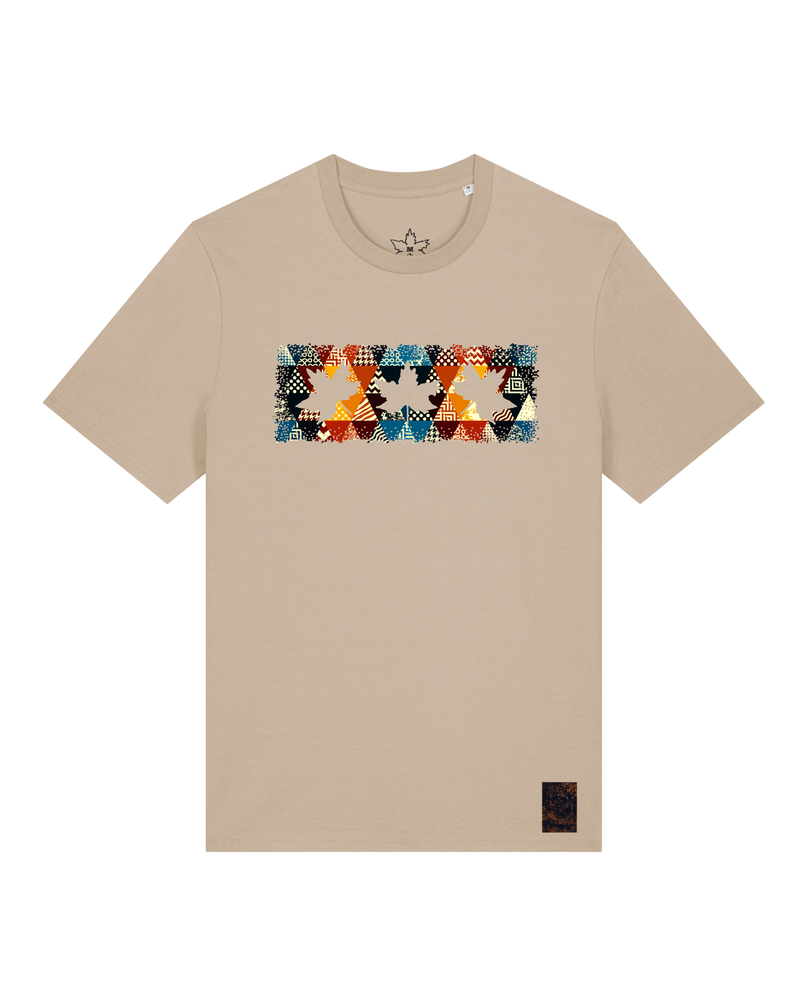 bio-unisex-medium fit-tshirt-t(h)ree leafes drift 6-sttu169-treibsand-front