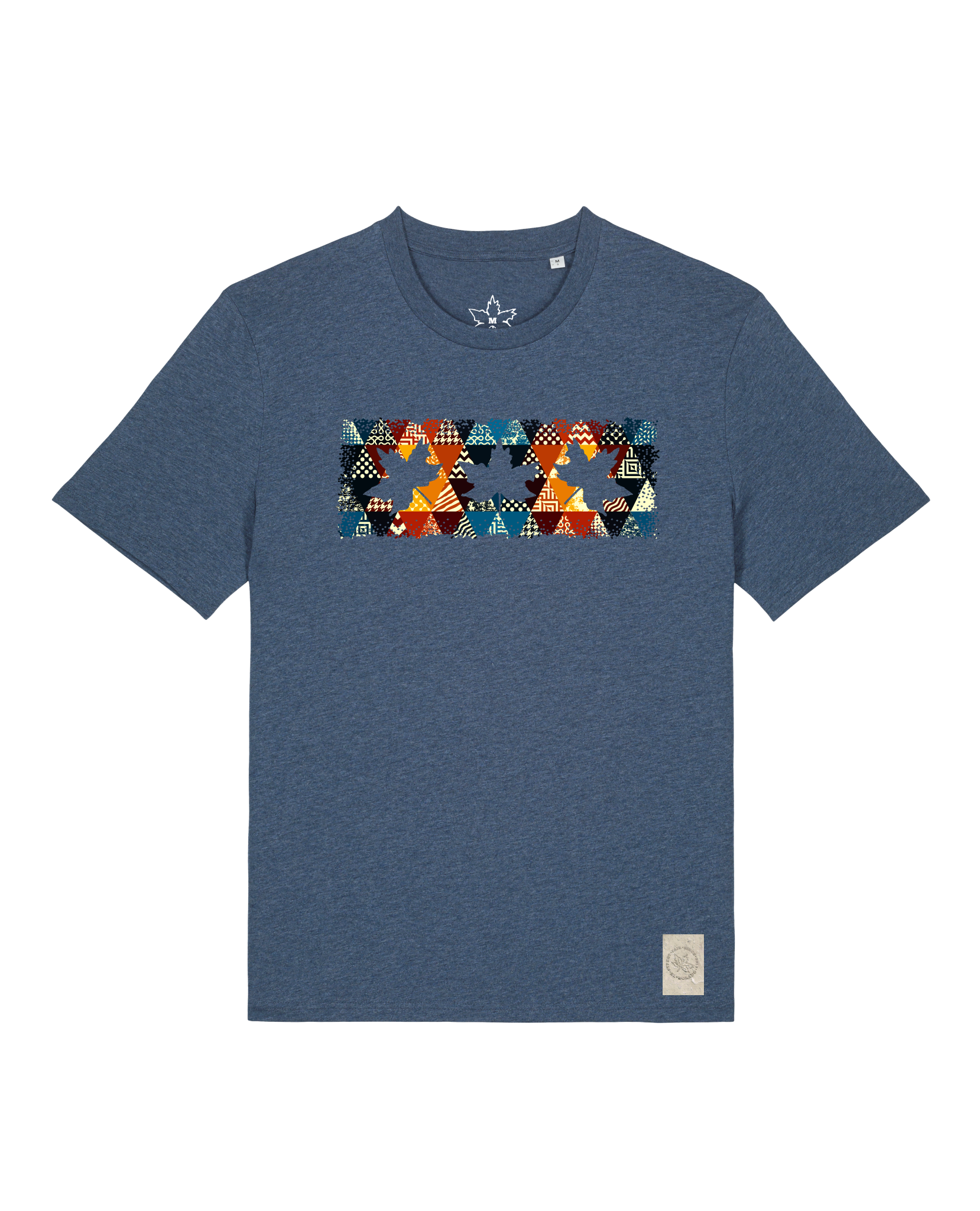 bio-unisex-medium fit-tshirt-t(h)ree leafes drift 6-sttu169-walblau-front