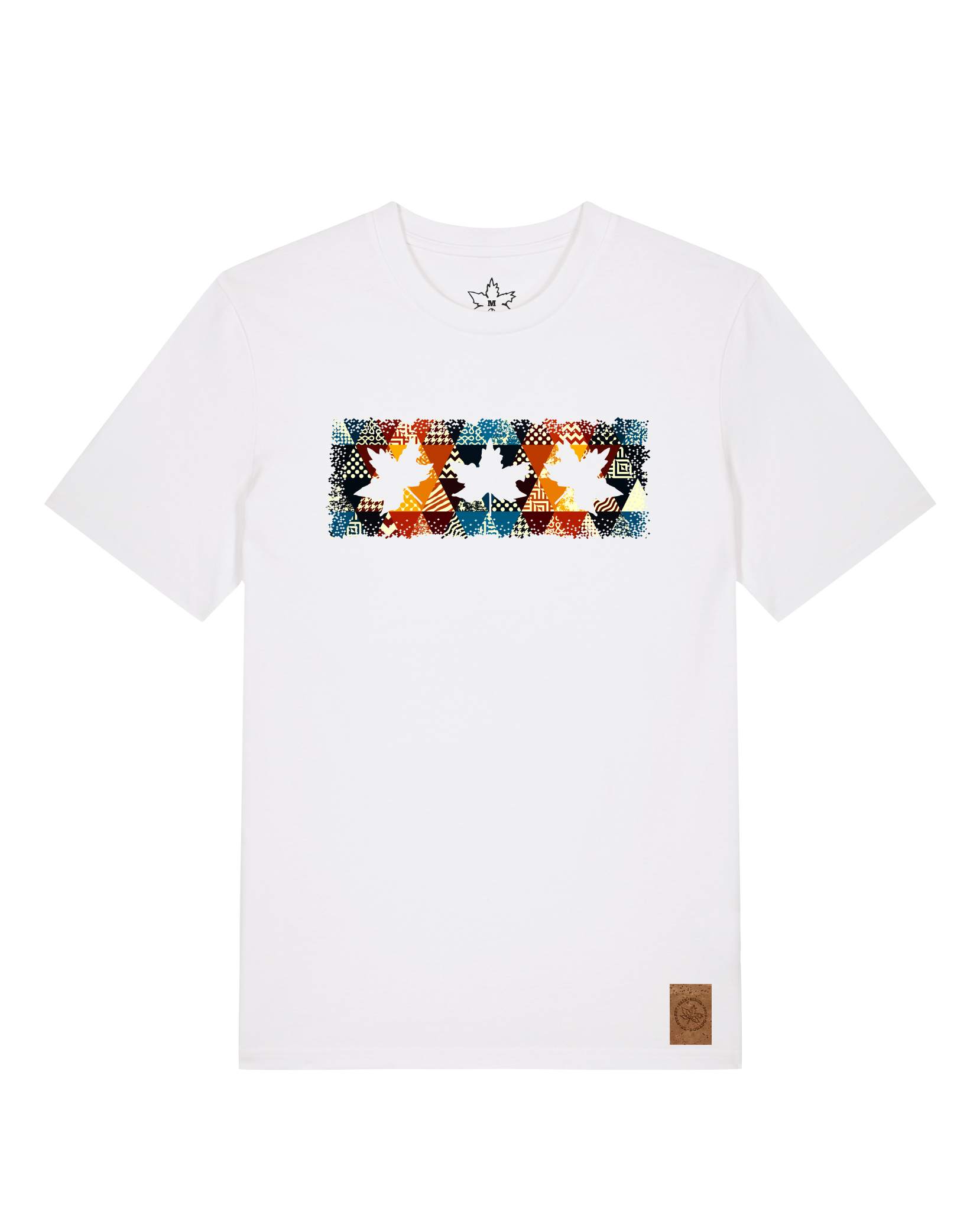 bio-unisex-medium fit-tshirt-t(h)ree leafes drift 6-sttu169-weiß-front