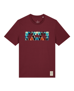 bio-unisex-medium fit-tshirt-t(h)ree leafes drift 7-sttu169-burgunder rot-front