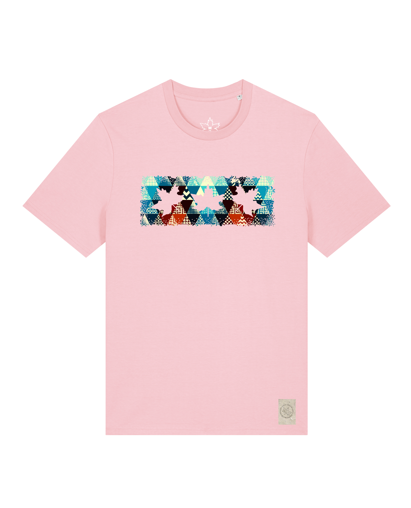 bio-unisex-medium fit-tshirt-t(h)ree leafes drift 7-sttu169-flamingo-front