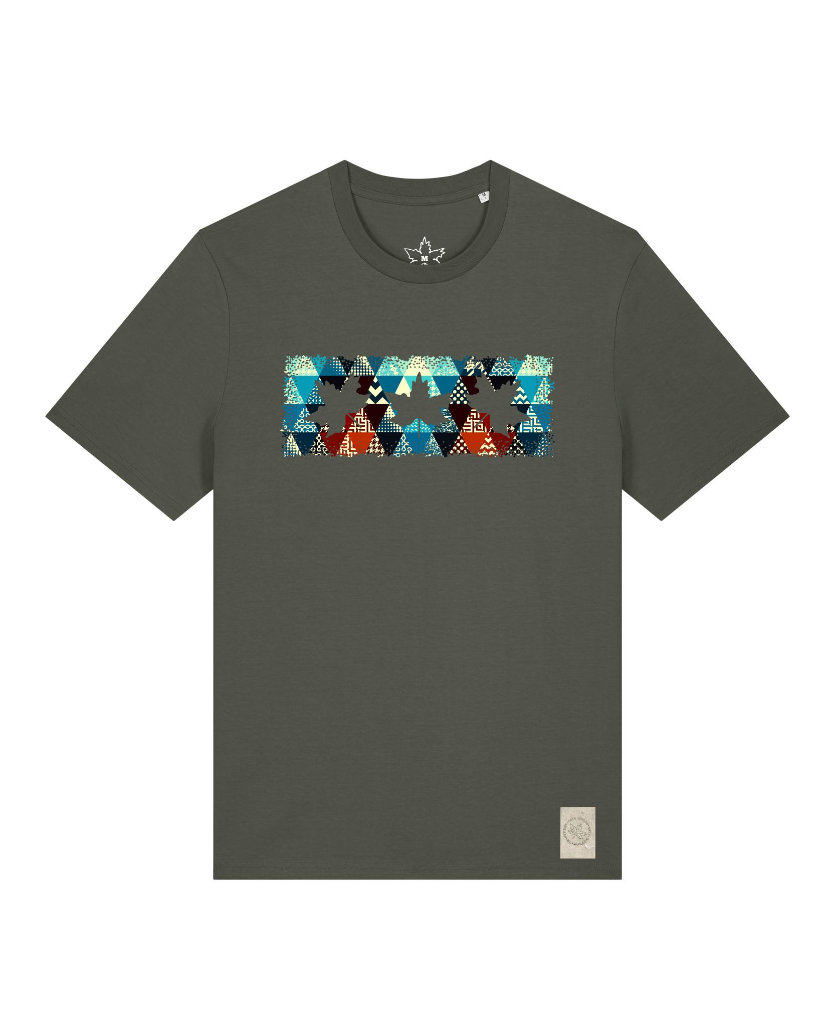 bio-unisex-medium fit-tshirt-t(h)ree leafes drift 7-sttu169-grunkohl-front