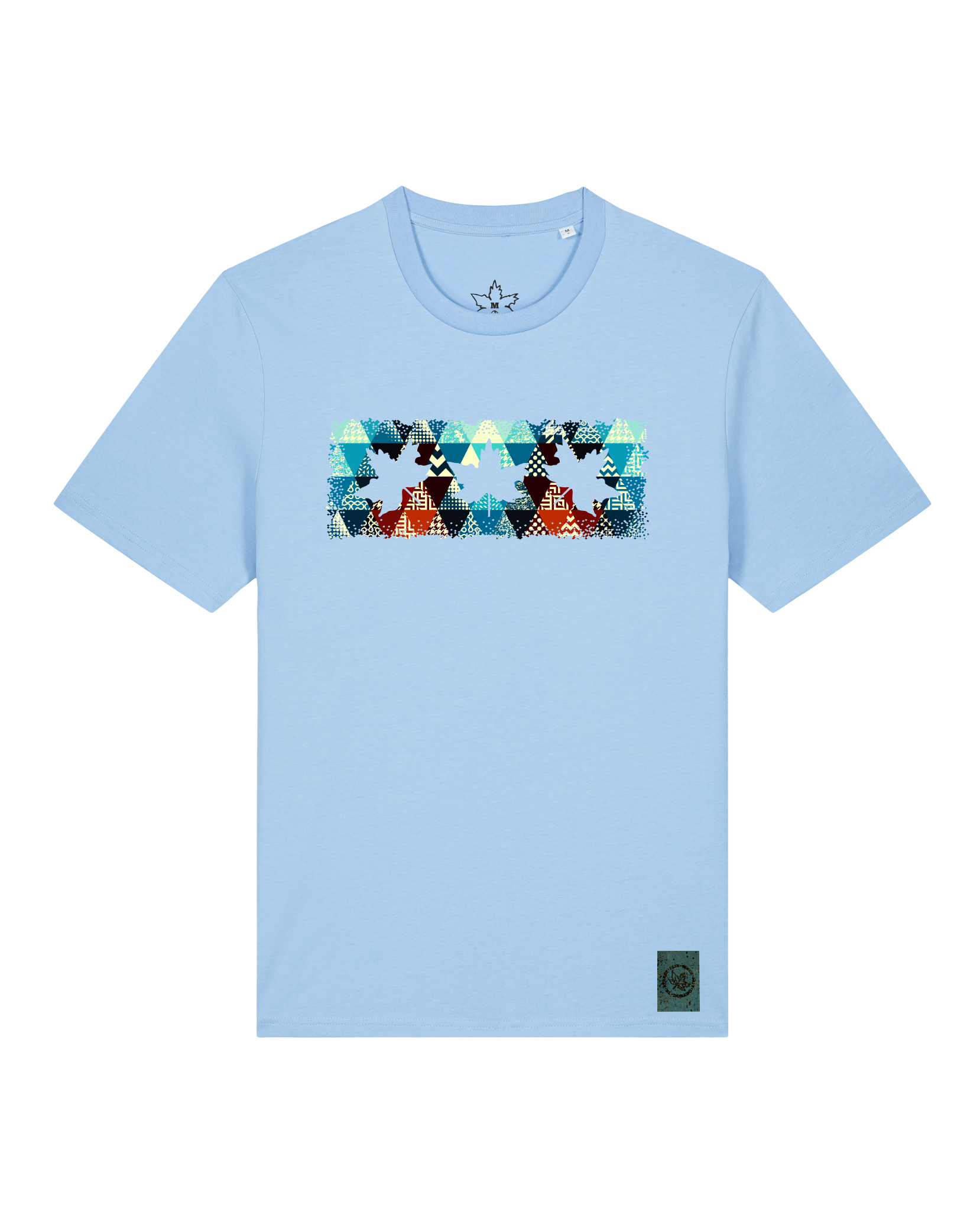 bio-unisex-medium fit-tshirt-t(h)ree leafes drift 7-sttu169-lagune-front