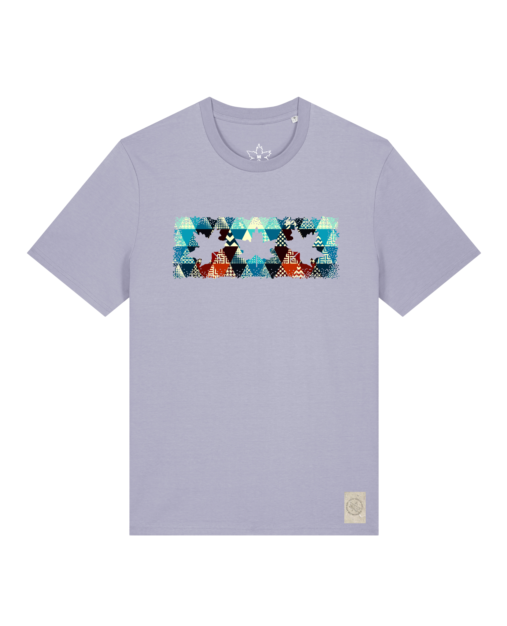 bio-unisex-medium fit-tshirt-t(h)ree leafes drift 7-sttu169-lavender-front