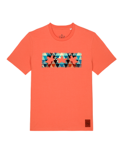 bio-unisex-medium fit-tshirt-t(h)ree leafes drift 7-sttu169-mandarine-front
