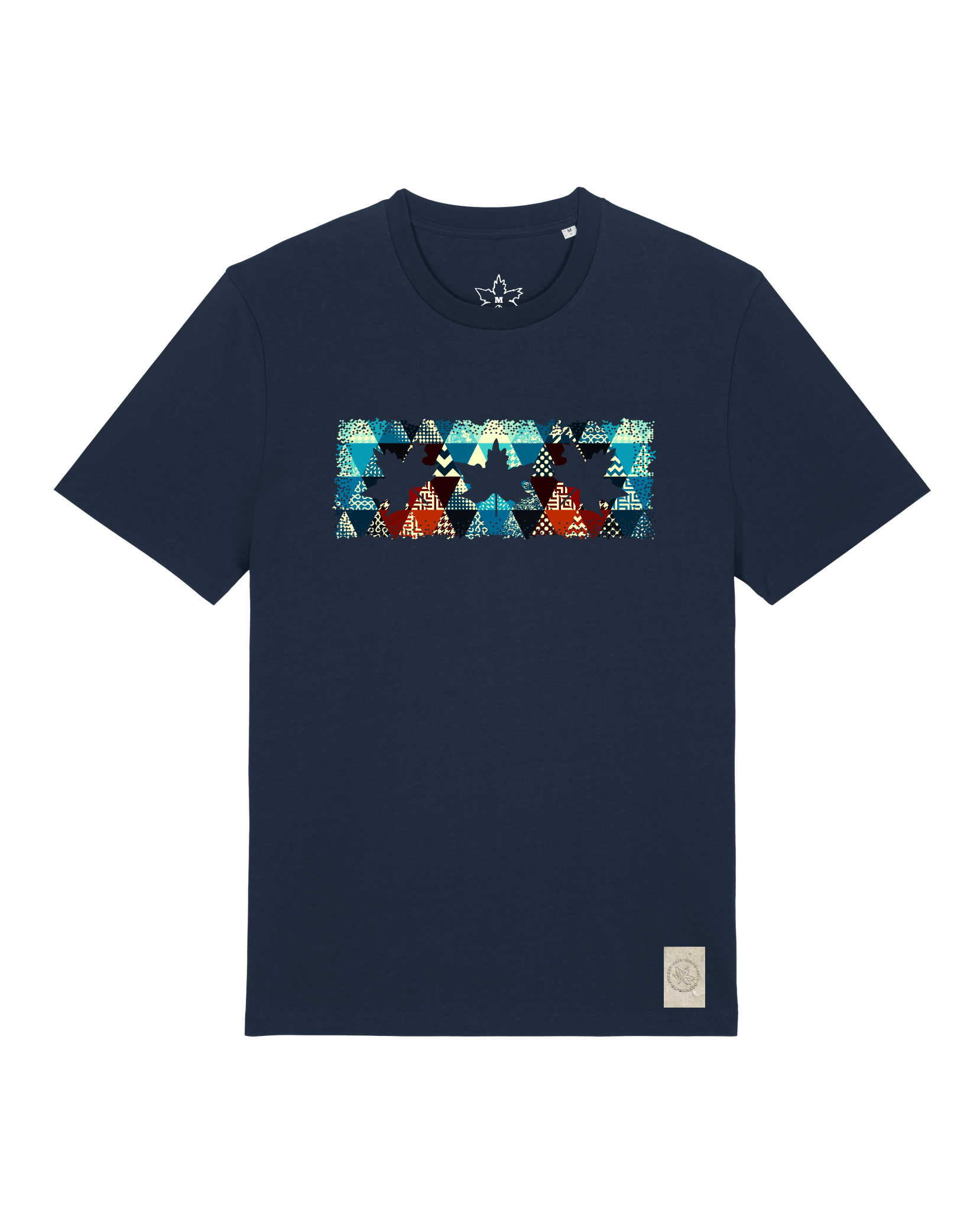 bio-unisex-medium fit-tshirt-t(h)ree leafes drift 7-sttu169-marine-front