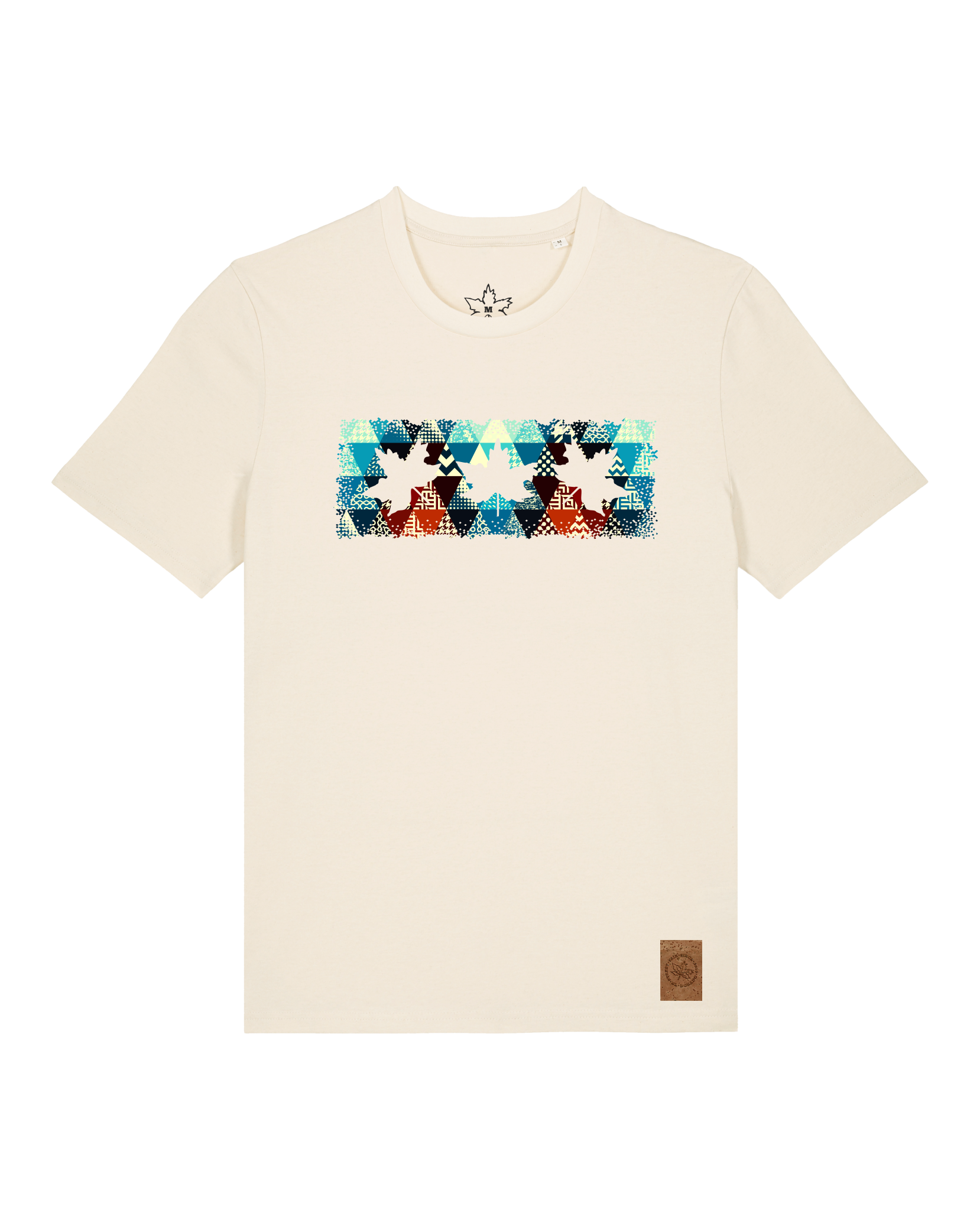 bio-unisex-medium fit-tshirt-t(h)ree leafes drift 7-sttu169-natur-front