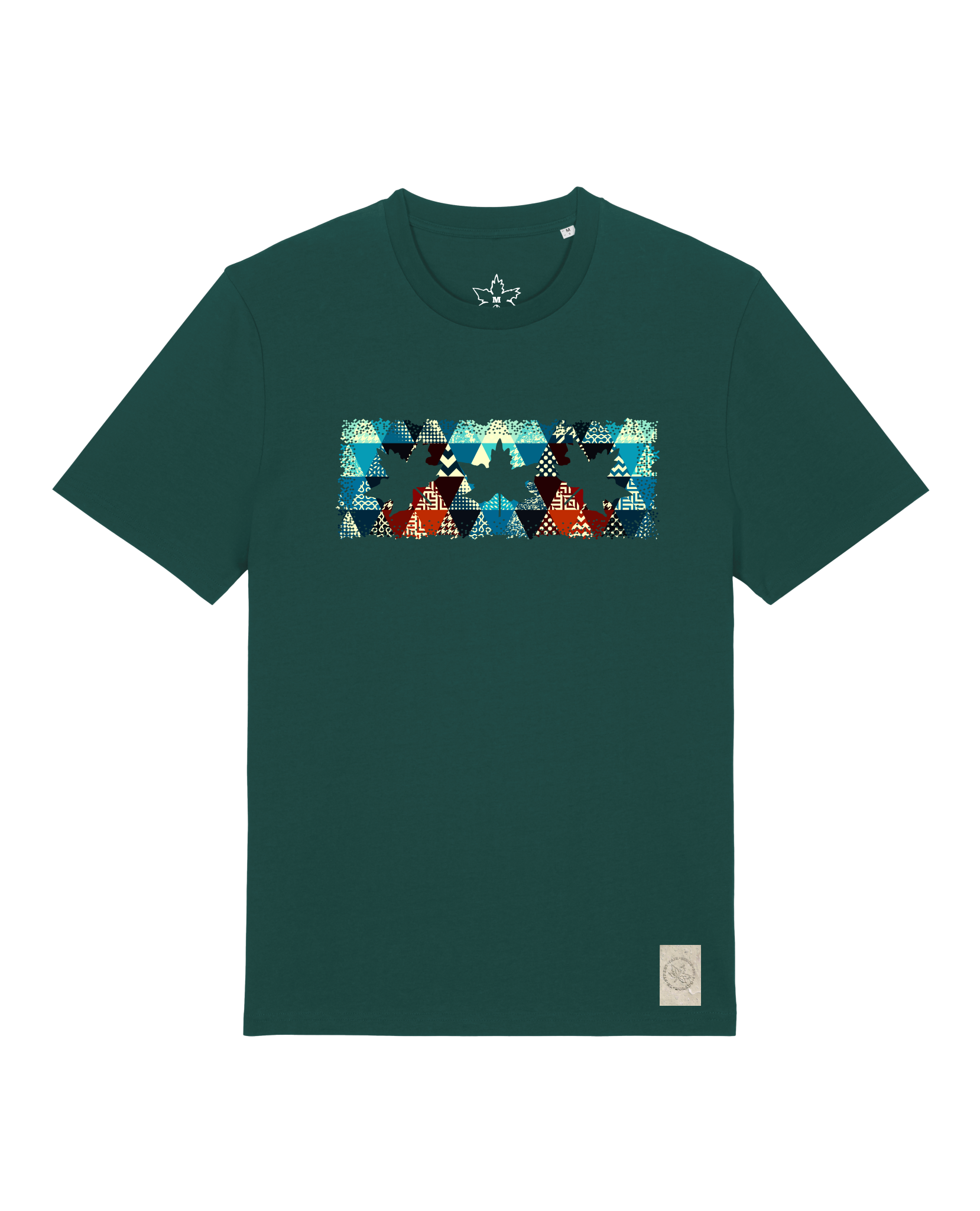 bio-unisex-medium fit-tshirt-t(h)ree leafes drift 7-sttu169-spirulina-front